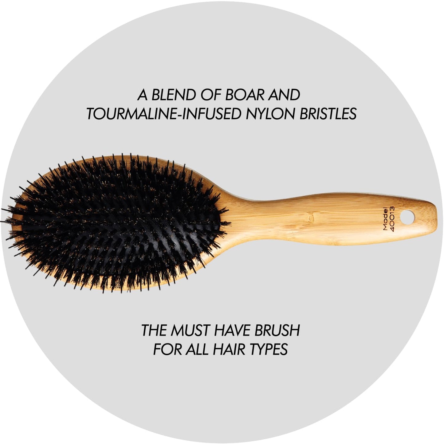 Sam Villa Signature Series Boar Bristle Hair Brush For Hair Styling
