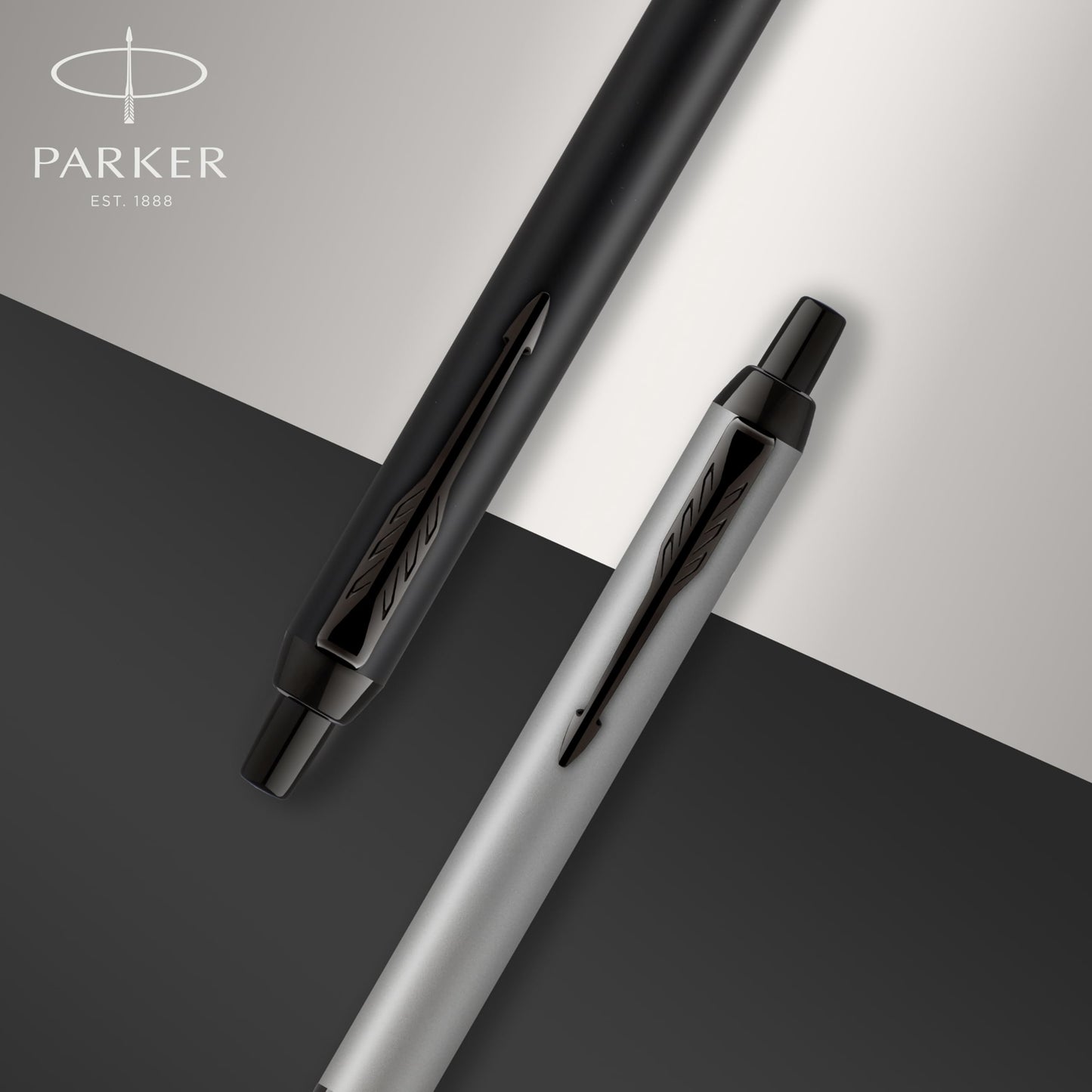 Parker IM Ballpoint Pen, Matte Black with Black Trim, Medium Point, Blue Ink