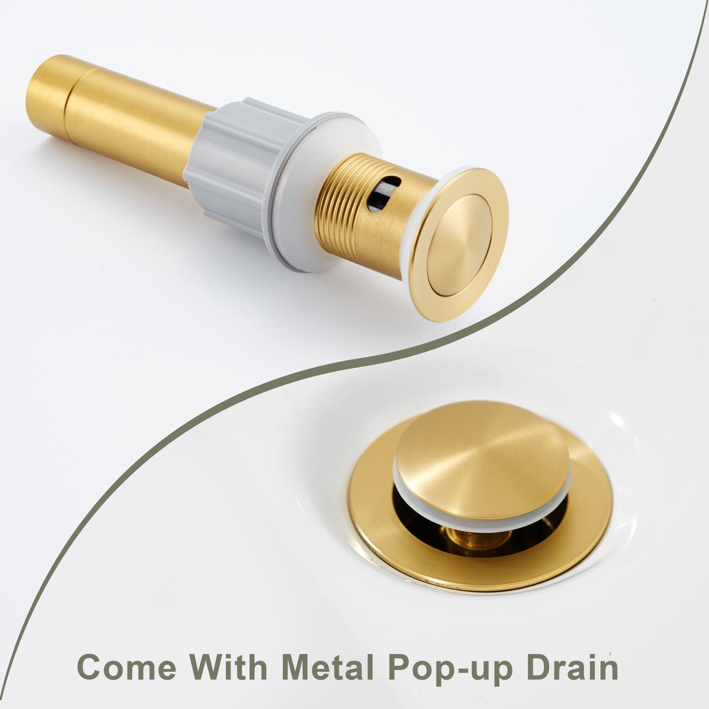 Ultimate Unicorn Bathroom Faucet for Sink Brushed Gold, 4 Inch Bathroom Sink Faucet for 3 Hole or 2 Hole, 2 Handle Waterfall Faucets with Pop up Drain, Centerset Faucets for RV Counter