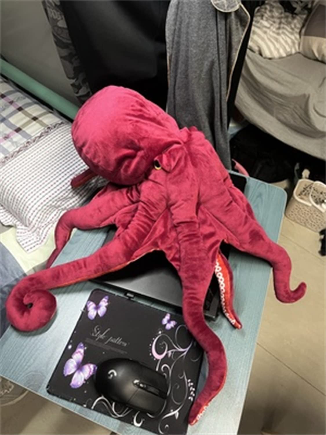 Cute Octopus Plush Toy - Super Lovely Red Soft Real Life Octopus Giant Realistic Stuffed Animal Toys, Deep Sea Creeping Animal Octopuses Plush Toys (32inch)