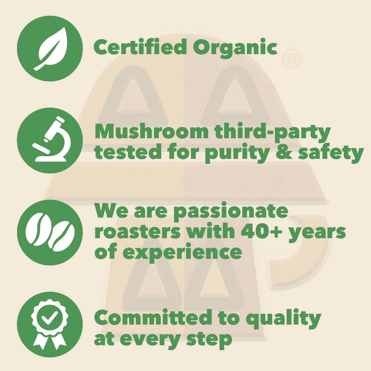 Harmonic Grounds Organic Mushroom Coffee Pods - Cinnamon Flavored Medium Roast with Lion's Mane, Reishi, Chaga, Cordyceps & Turkey Tail - Compatible with Keurig K-Cup Brewers - 34 Count
