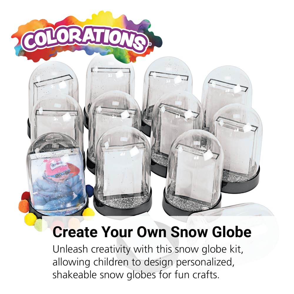 Colorations SNOWDOME Create Your Own Snow Globe (Pack of 12)