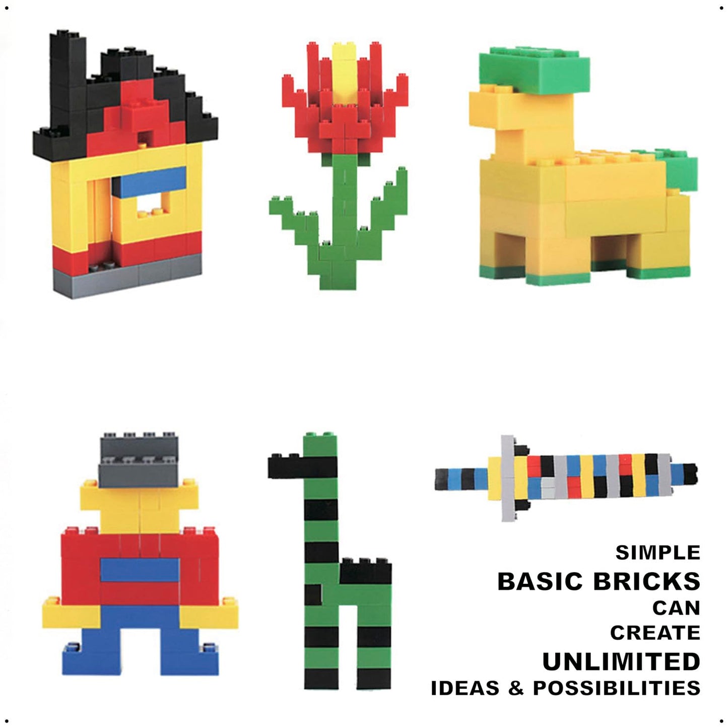 Bestoyz 1000 Pieces Building Blocks, Bulk Classic Building Bricks Toy, Big Box of Basic Bricks, Compatible with Major Brands, Educational Construction Toys & Gifts for Kids 6+