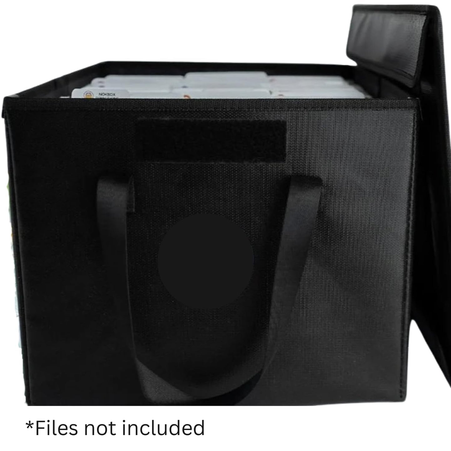 Nokbox Fire-Resistant & Water-Resistant Document Storage Box — 17"L × 13"W × 11"H, Collapsible with Lid & Handles, Fits Hanging File Folders | Box Only, No Organizational System Included