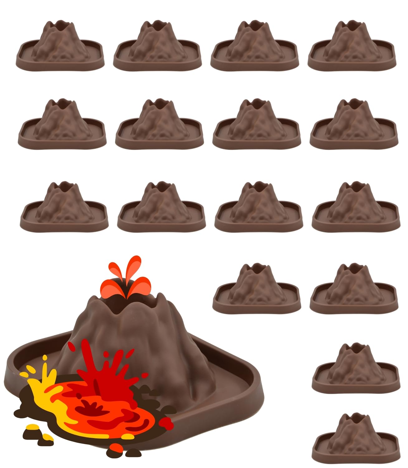 JINKEYULV 20 Pcs Volcano Science Kit - DIY Demonstration Model & Fairy Garden Decoration