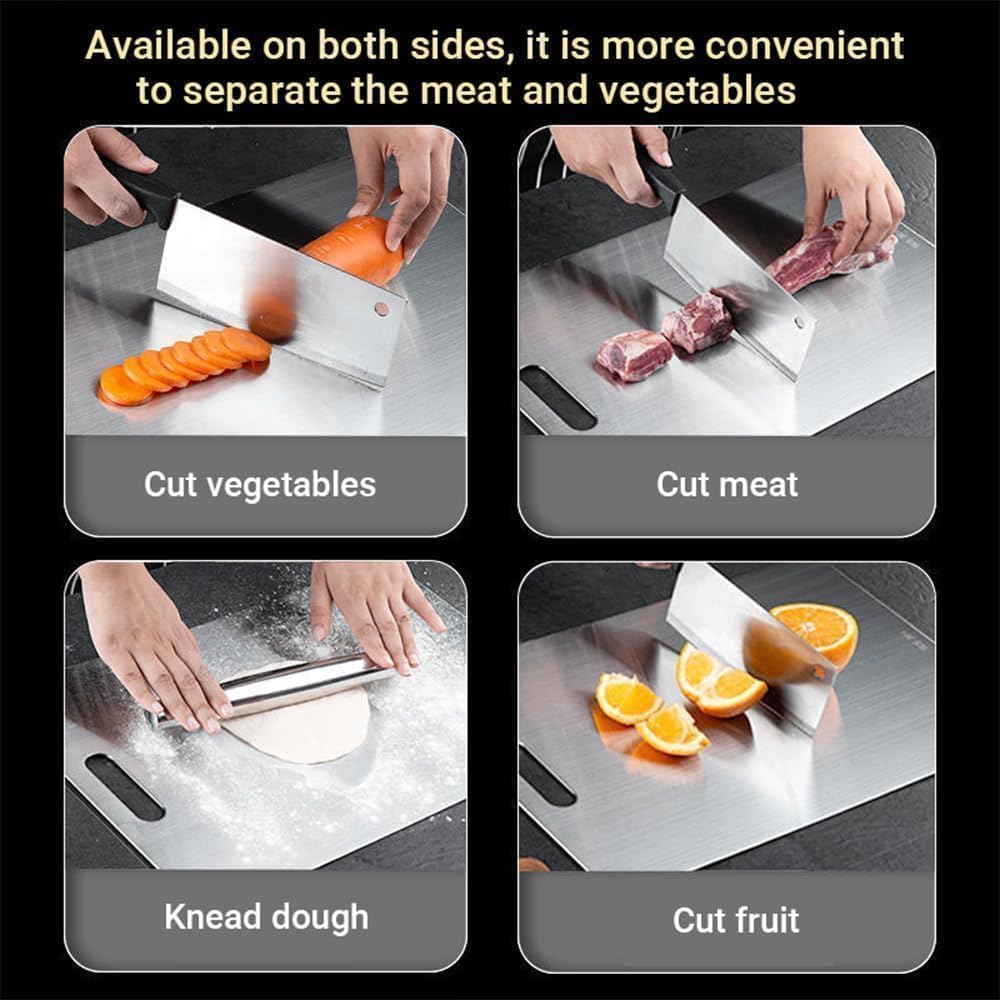 Titanium Cutting Board - 100% Pure Titanium Cutting Boards for Kitchen - Cutting Edge Hygiene & Durability, Cutting Boards for Home Kitchen Cooking (12.1 inch x 9 inch)