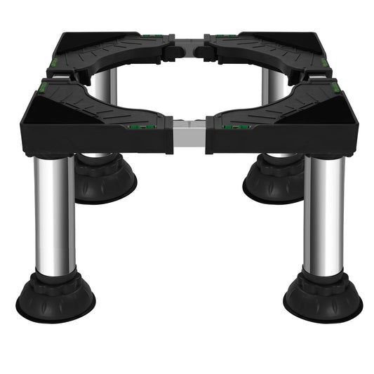 Ailahloe 12.2" to 13.4" Height Mini Fridge Stand Adjustable Washer and Dryer Pedestals Stand with 4 Strong Feet Heavy Duty Laundry Pedestal for 16-24 Inch Appliance 460 Pounds Stand (Black)