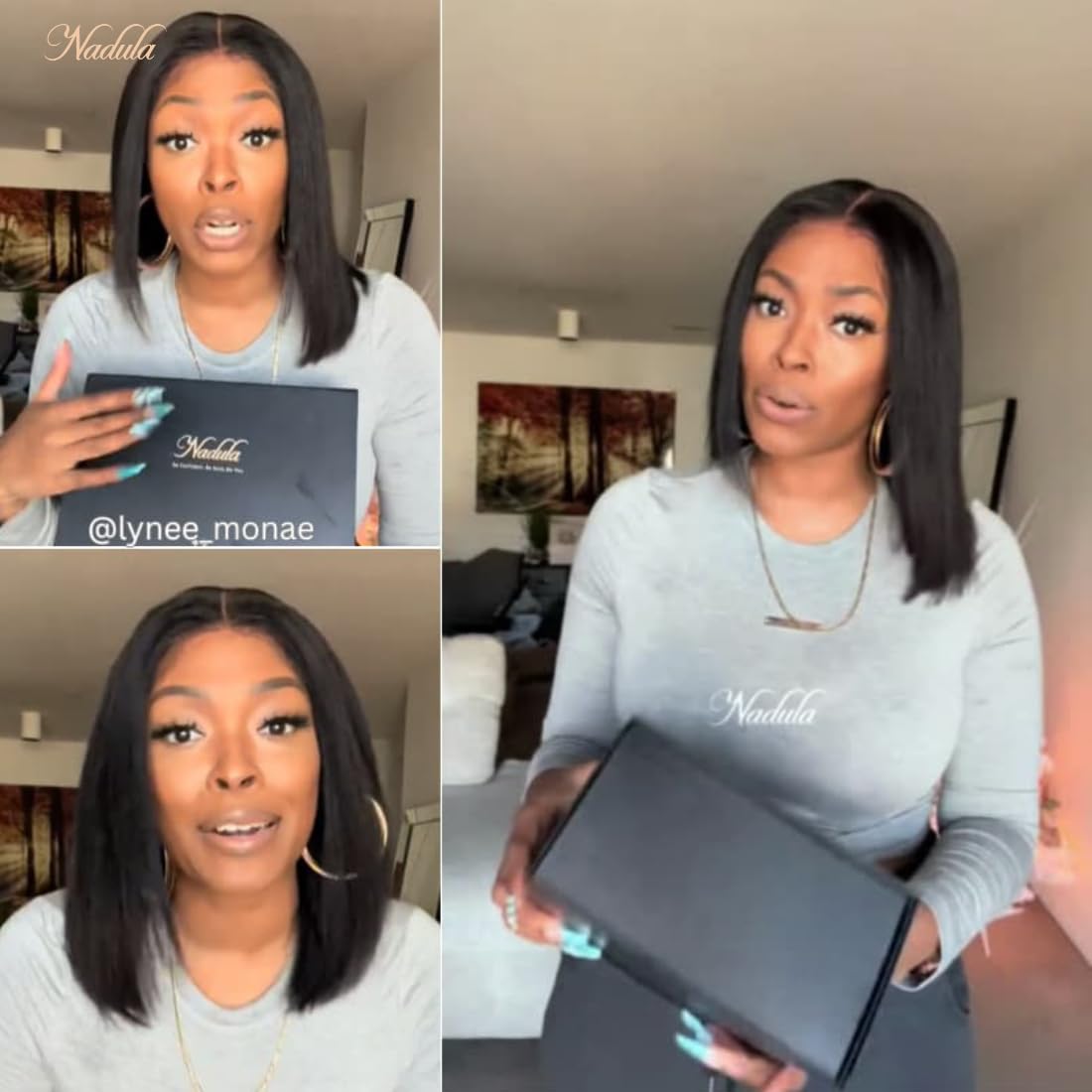 Nadula Bye Bye Knots Glueless Yaki Straight Bob 7x5 Lace Front Wigs Human Hair Pre Plucked Invisible Knots Pre Everything 3S Ready to Wear Short Yaki Bob Wigs Pre Cut 150% Density 14inch