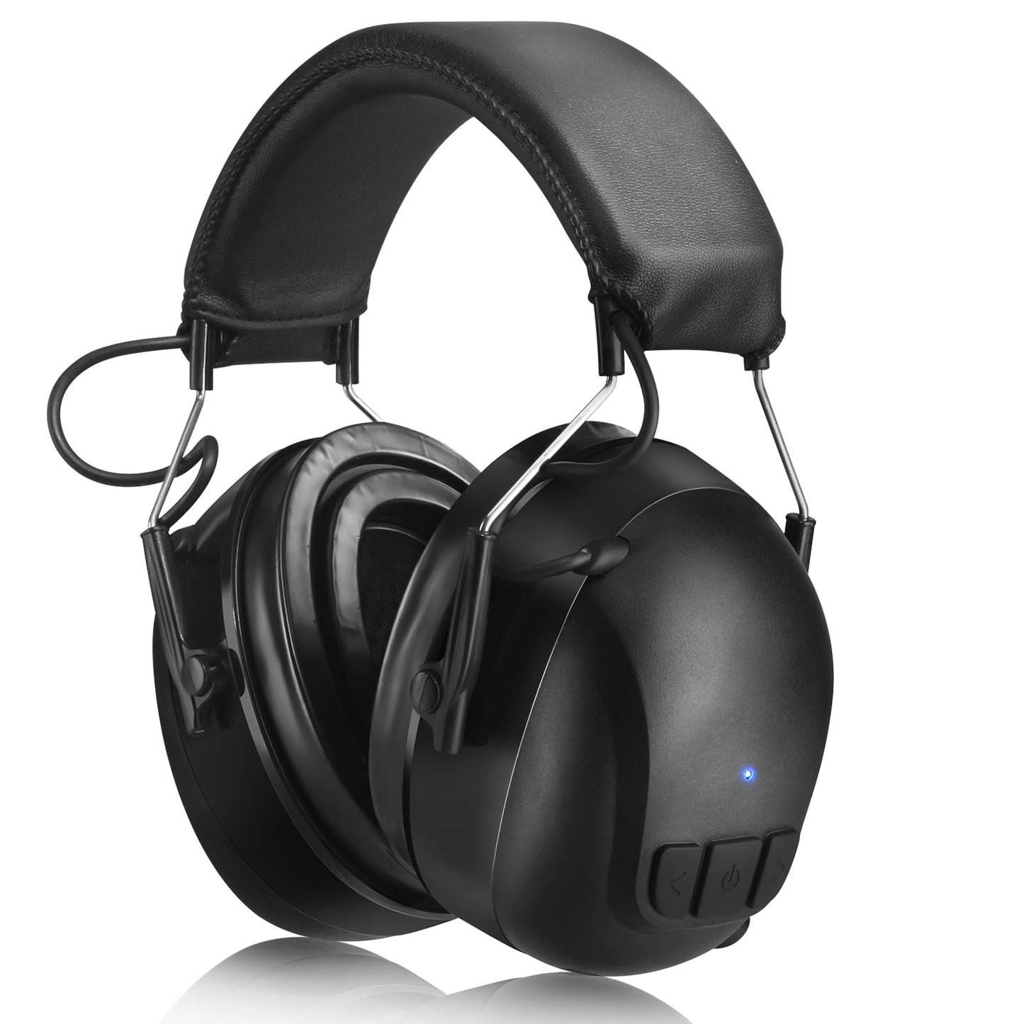 Kalence Gel Ear Pads Bluetooth 5.4 Hearing Protection Headphones, 30dB Noise Cancelling Headphones, 1200mAh Rechargeable Safety Earmuffs Bluetooth Ear Protection for Mowing