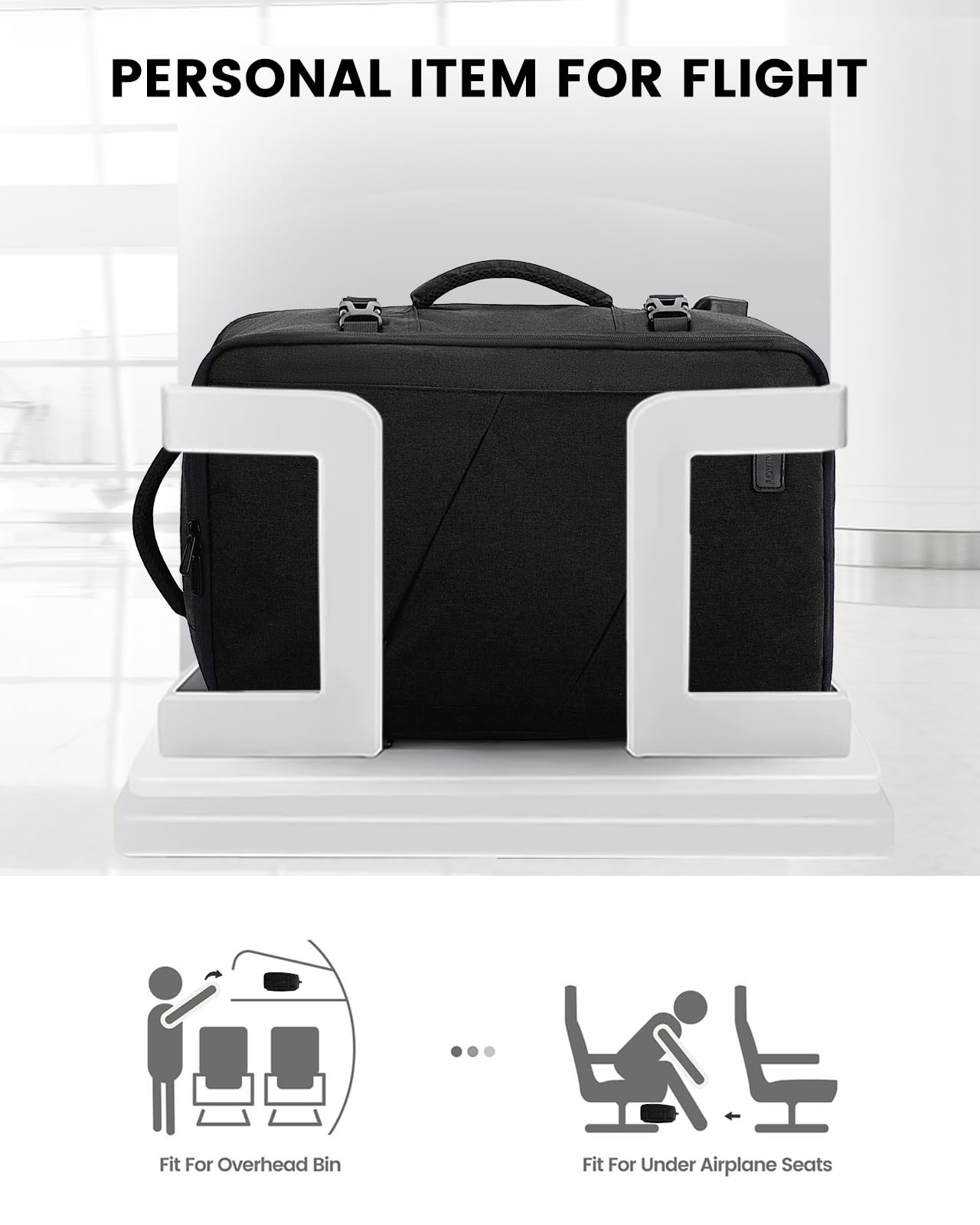 LOVEVOOK Travel Carry on Backpack, Large 40L Personal Item Travel Bag for Men & Women Flight Approved with 3 Packing Cubes, Suitcase Water Resistant Luggage Daypack Business Weekender Bag, Black