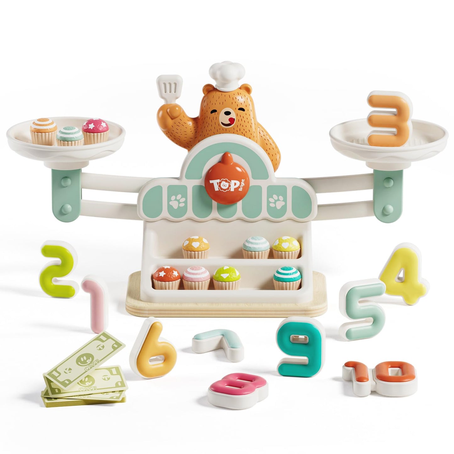 top BRIGHT Balance Math Set for Kids, STEM Toys for 3 Year Old Girls, Gifts for Kids, Balance Counting Toys, Educational Learning Toys