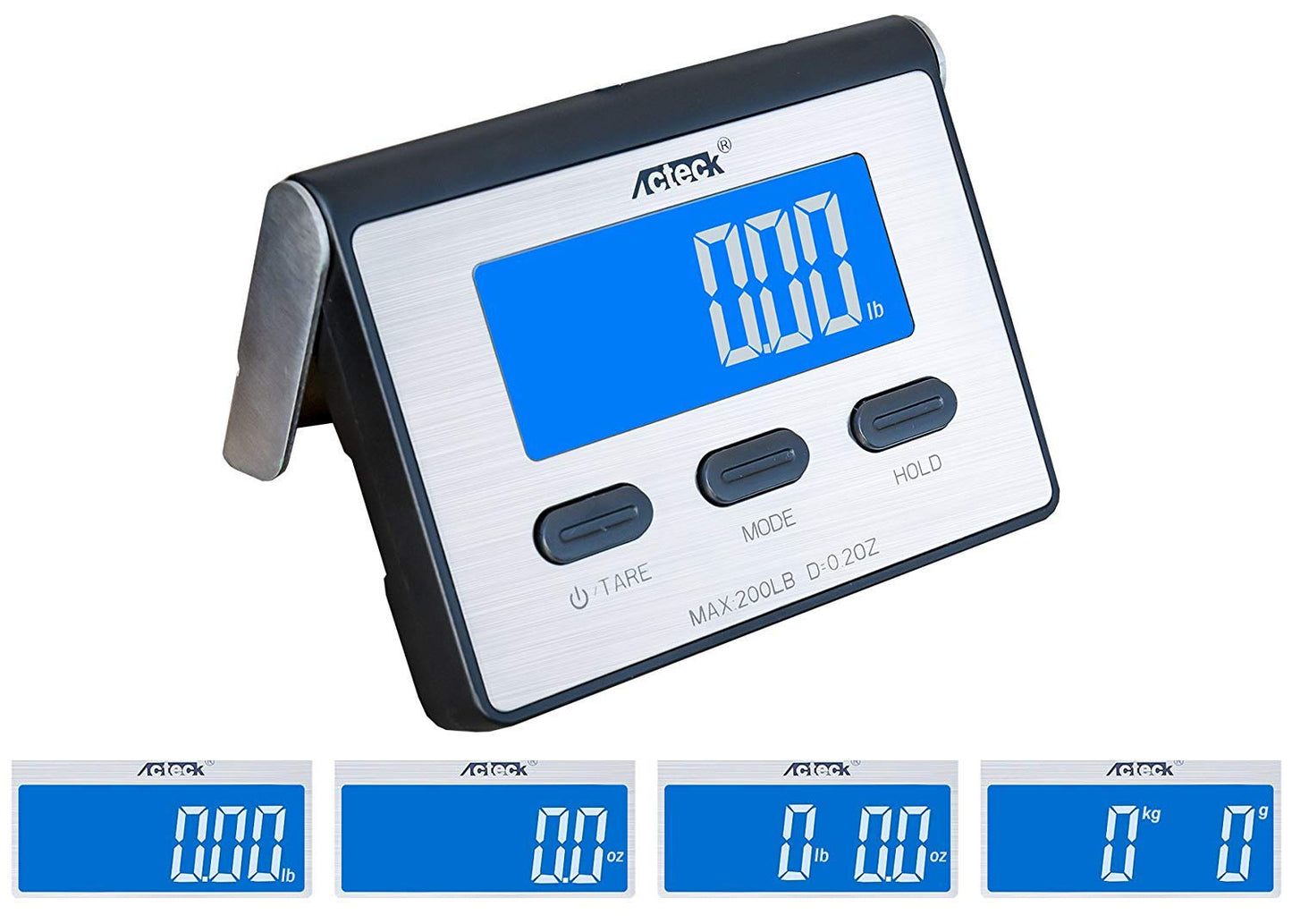 Acteck A-BC200 200LB x 0.2 OZ Digital Heavy Duty Shipping Postal Scale, Stainless Steel