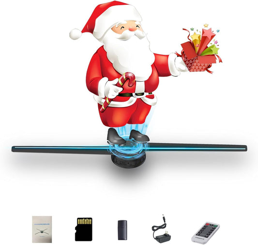 3D Hologram Fan,16.5in Hologram Fan Holographic Projector Supports WiFi Connection 302 HD LED Portable Design 42CM 3D Led Fan Display Contains 700 Videos for Store, Bar, Events, Trade Shows, Parties