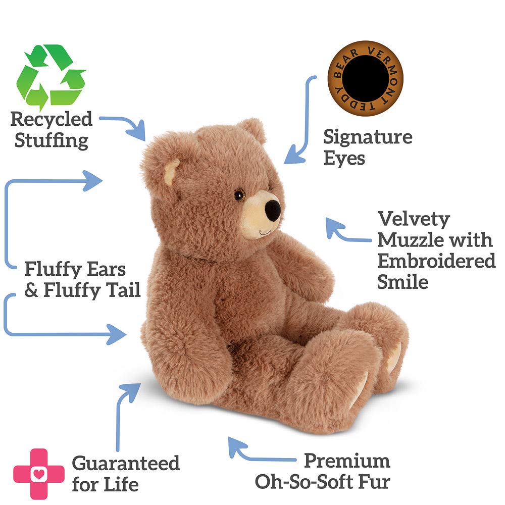 Vermont Teddy Bear Cuddly Soft – Brown Bear Stuffed Animal, Oh So Soft, 18 inch