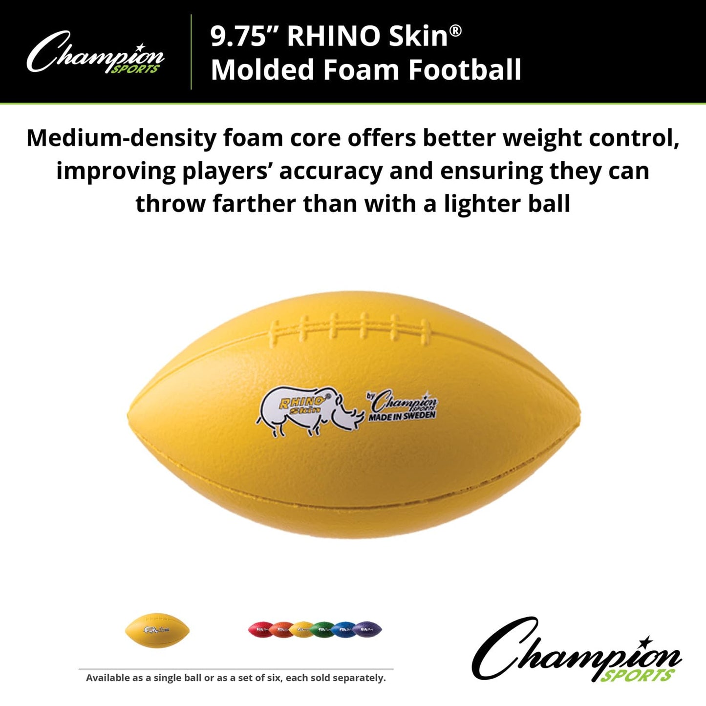 Champion Sports RSF Rhino Skin Football, Intermediate Size