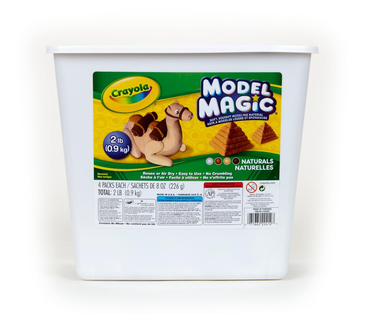 Crayola Model Magic Bucket, Naturals, School and Craft Supplies, Gift for Boys and Girls, Kids, Ages 3,4, 5, 6 and Up, Holiday Toys, Arts and Crafts
