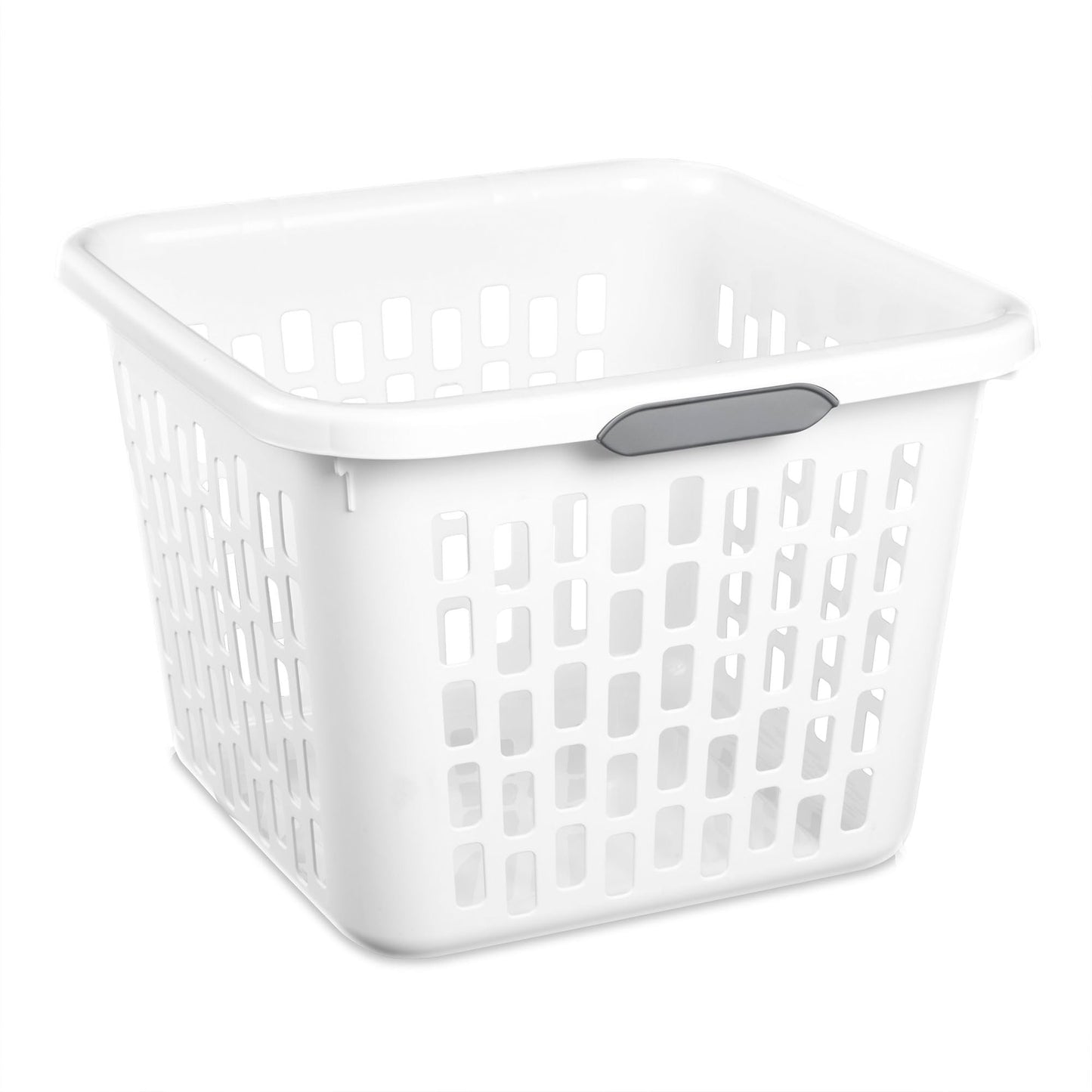 Sterilite 6-Pack 1.5 Bushel Capacity Square Laundry Basket, White – Plastic Clothes Hamper Storage with Ventilated Rectangular Holes & Large Comfort Grip Handles for Easy Carry