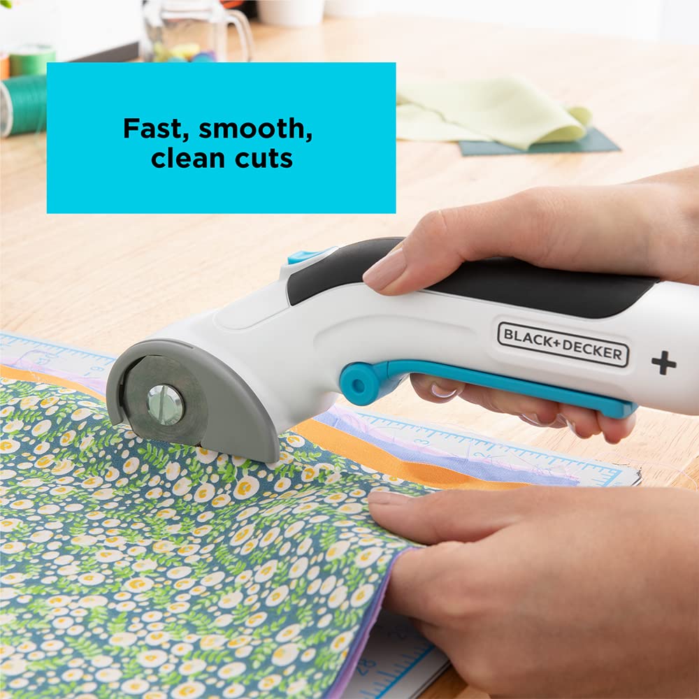 BLACK+DECKER 4V MAX Cordless Fabric & Craft Cutter Rotary Tool, USB Rechargeable (BCRC115FF)