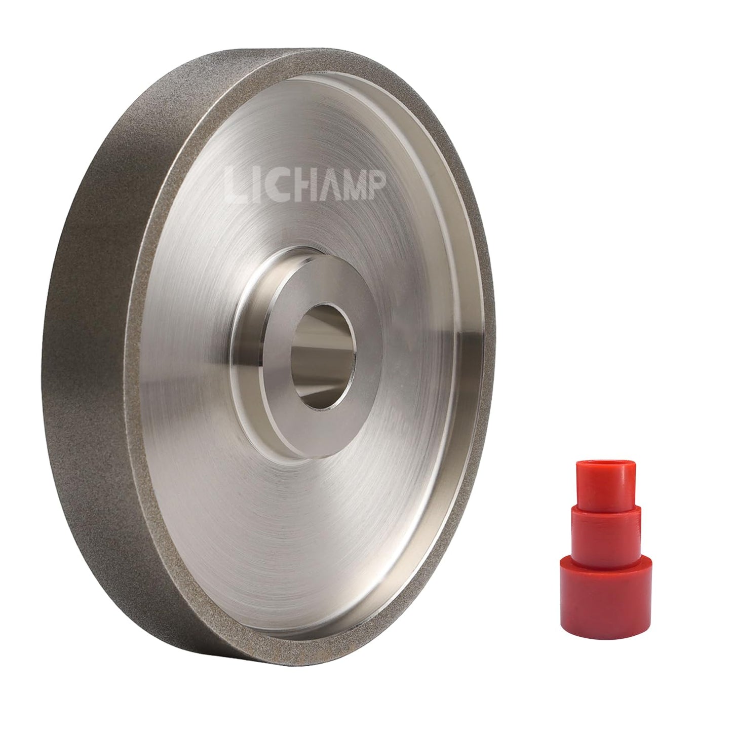 Lichamp 6" CBN Grinding Wheel, 6" x 1" Wide x 1" Arbor, 180 Grit, Steel CBN Wheel for Sharpening High Speed Steel Tools Woodturning Tools