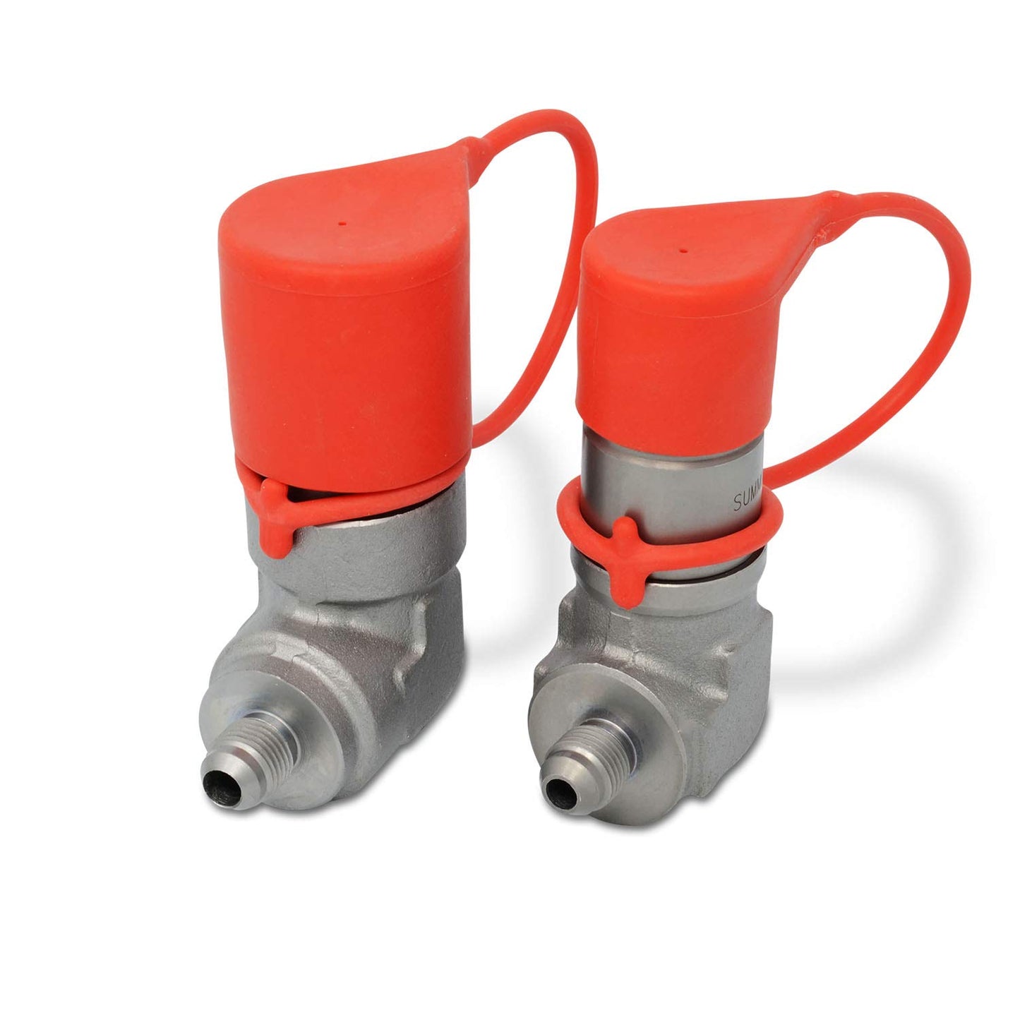 Summit Hydraulics 90 Degree Flat Face Skid Steer Hydraulic Quick Connect Coupler Set 3/8″ JIC Male Thread