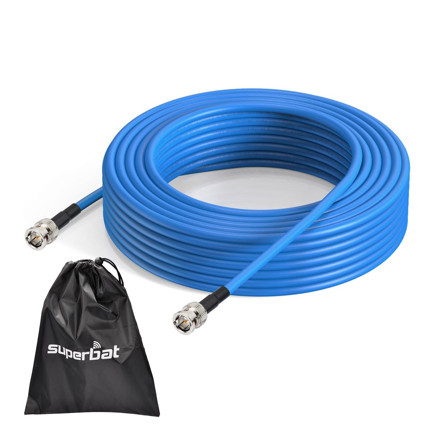 Superbat SDI Cable Long 75 Ohm BNC Cable 3G/6G/12G (Belden 1694A)，1-300FT, Support HD-SDI/3G-SDI/6G-SDI/4K/8K Video,Precision SDI Camera Wire (1Pcs)