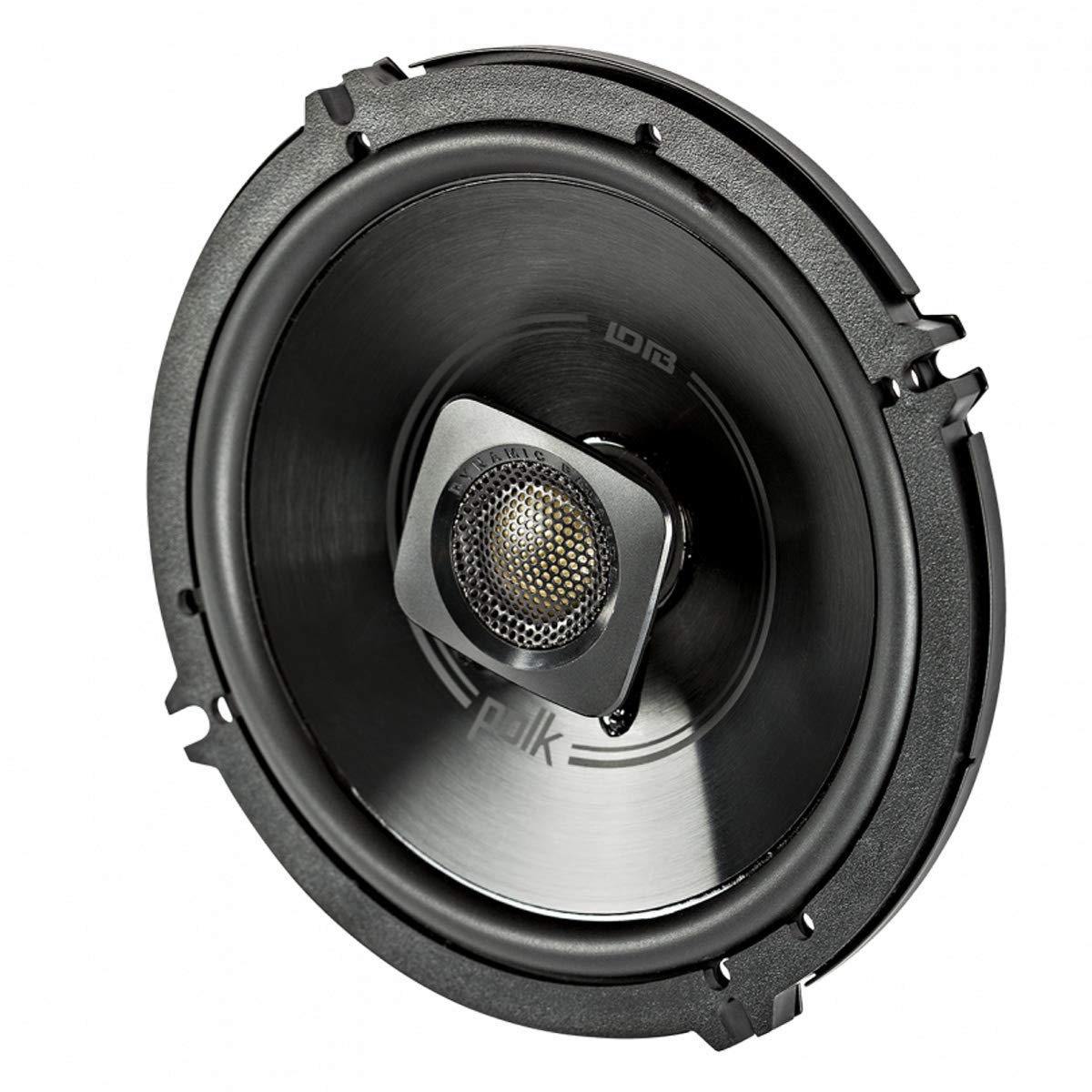 Polk Audio DB652 DB+ Series 6.5" Coaxial Speaker for Car & Marine, 2-Way Boat & Car Audio Speaker, 40-22kHz Frequency Response, Polypropylene Woofer Cone & 3/4" Silk Dome Tweeter, Black