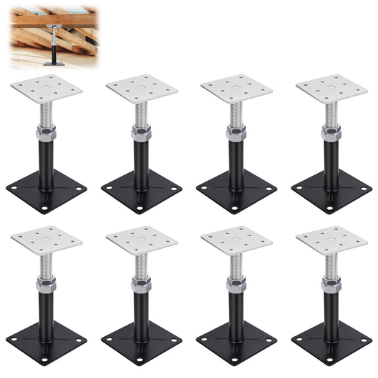 8 PCS Adjustable House Floor Jacks,RV Step stabilizer，Post Floor Joist Jacks Adjust 11" - 16" Mini Screw Jack for Leveling Temporary Support Load Capacity 5000lb