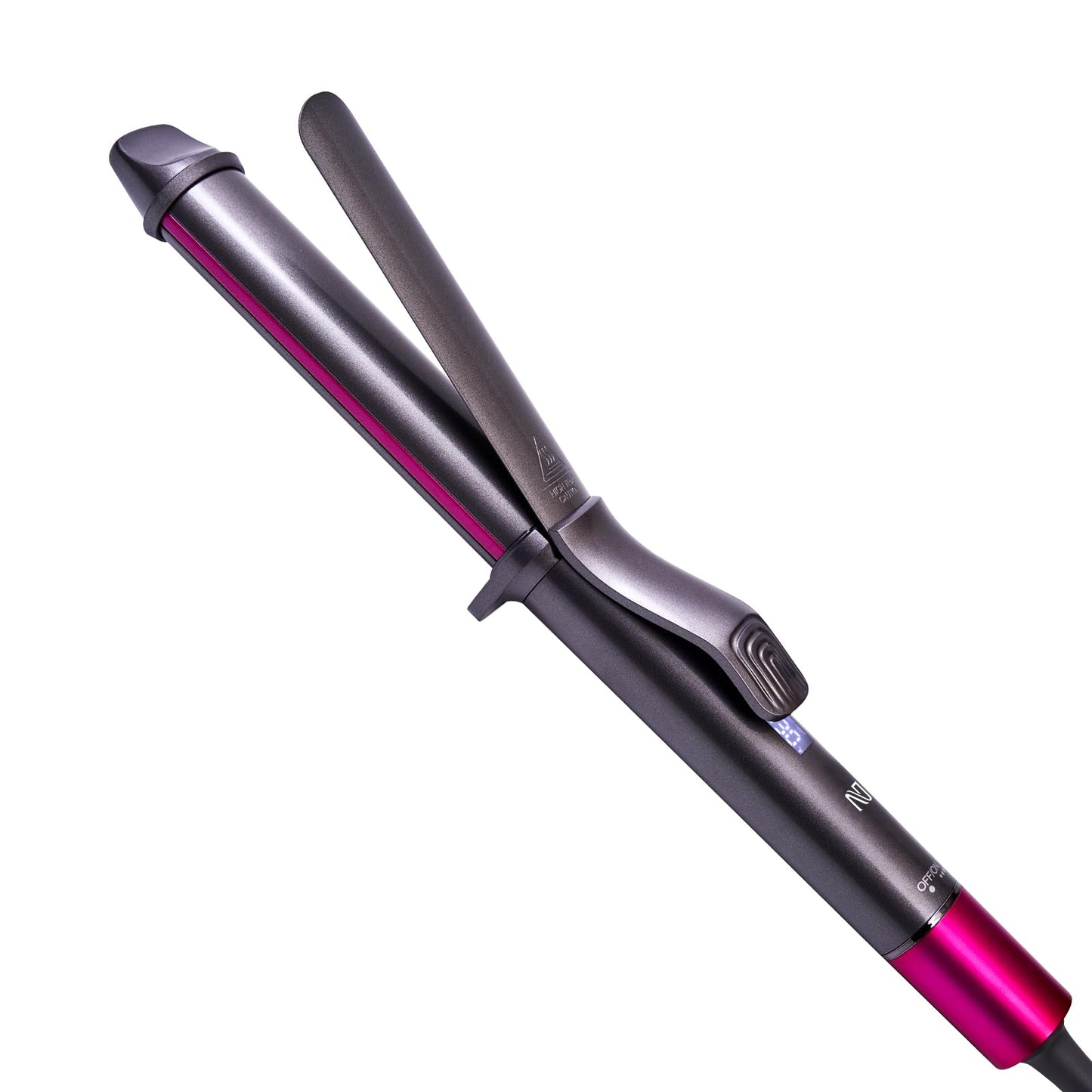 Nycoba 1 1/4 Inch Curling Iron, Ceramic Coated Hair Curling Wand, Rapid 430°F Heating, Temperature LED Display, 6 Temperature Settings, 60 Minutes Auto-Off