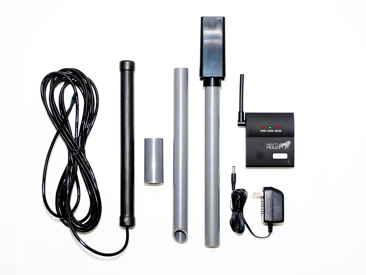 Mighty Mule FM231 Wireless Driveway Alarm – Electromagnetic Vehicle Detection, Indoor Receiver, 400 ft Range, Expandable, Battery Powered, Easy Installation, Driveway & Property Security System