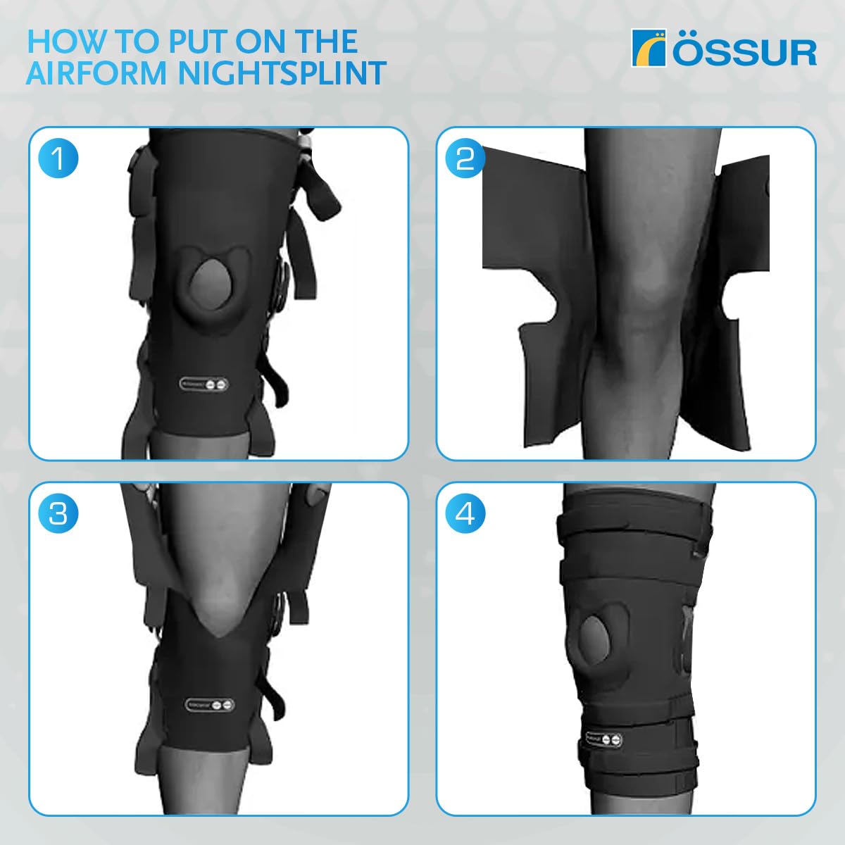 Össur Rebound Knee Wrap - Premium Compression for Personalized Knee Support, Stability, and Comfort in Sports, Workouts, and Everyday Wear - Enhance Knee Health and Performance (Large)