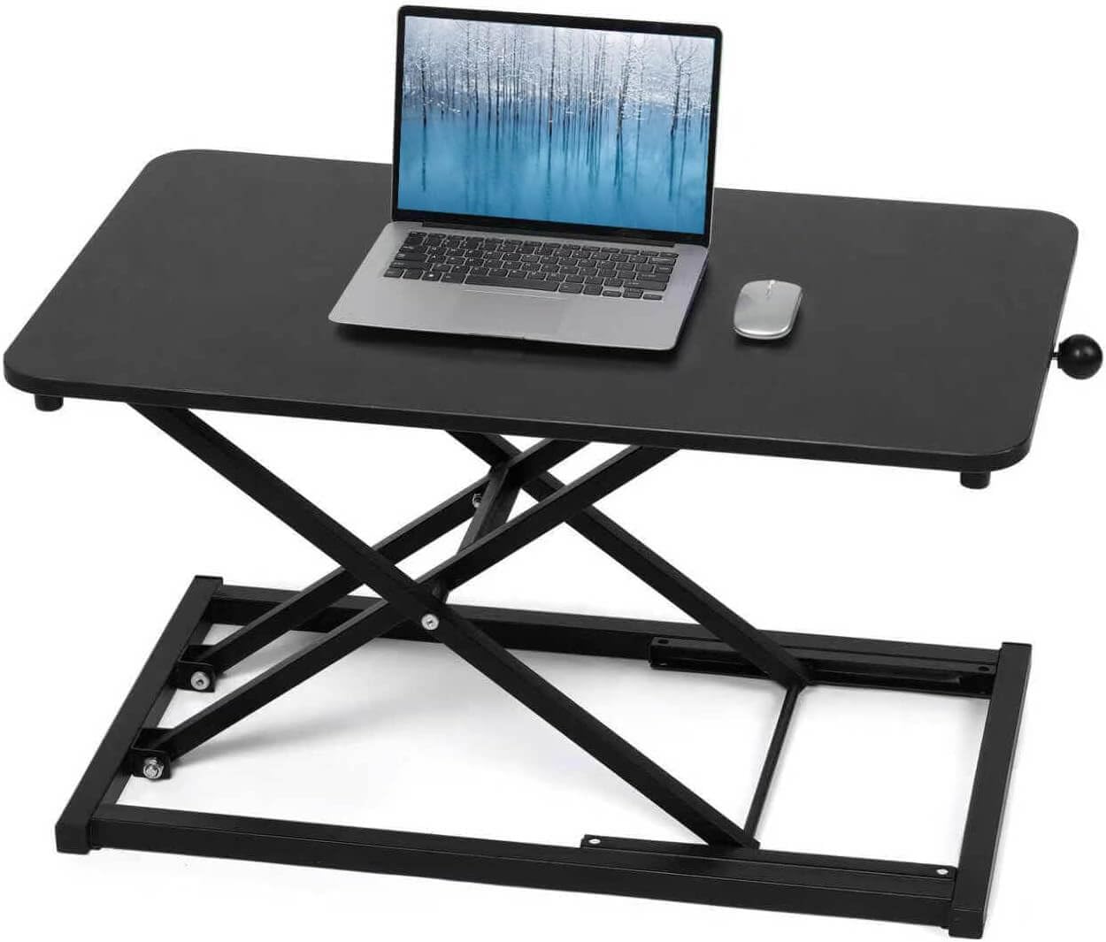 Rxrpexjke Height Adjustable Standing Desk Converter,Keyboard Riser for Stand Up Desk Riser,Computer Keyboard Stand for Desktop,Computer Workstations Home Office Portable Table Black Size 23.6 Inch