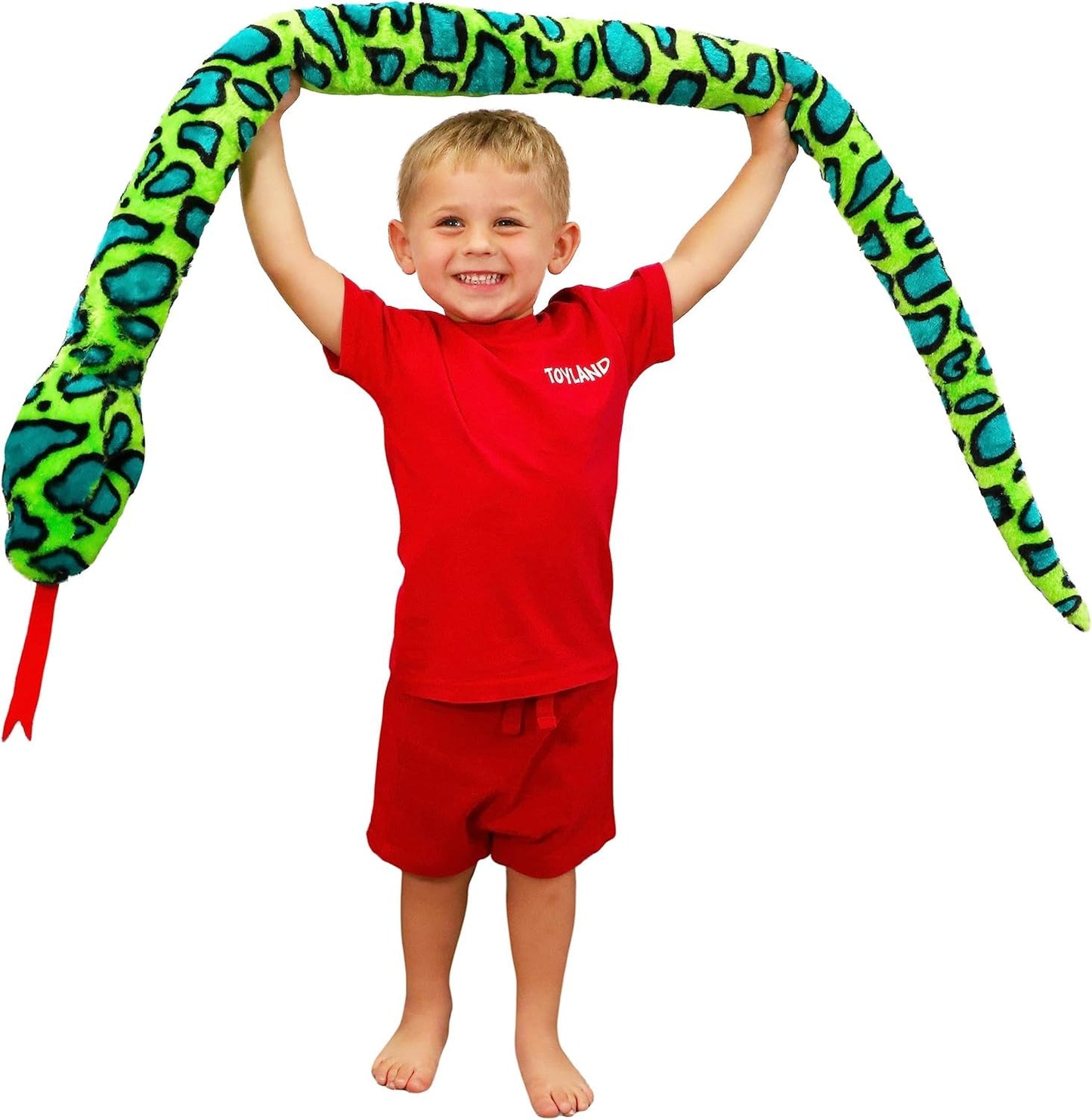 Toyland® 170cm (5.5ft) Giant Two-Toned Plush Snake - 5 Assorted Designs - Children's Soft Toys