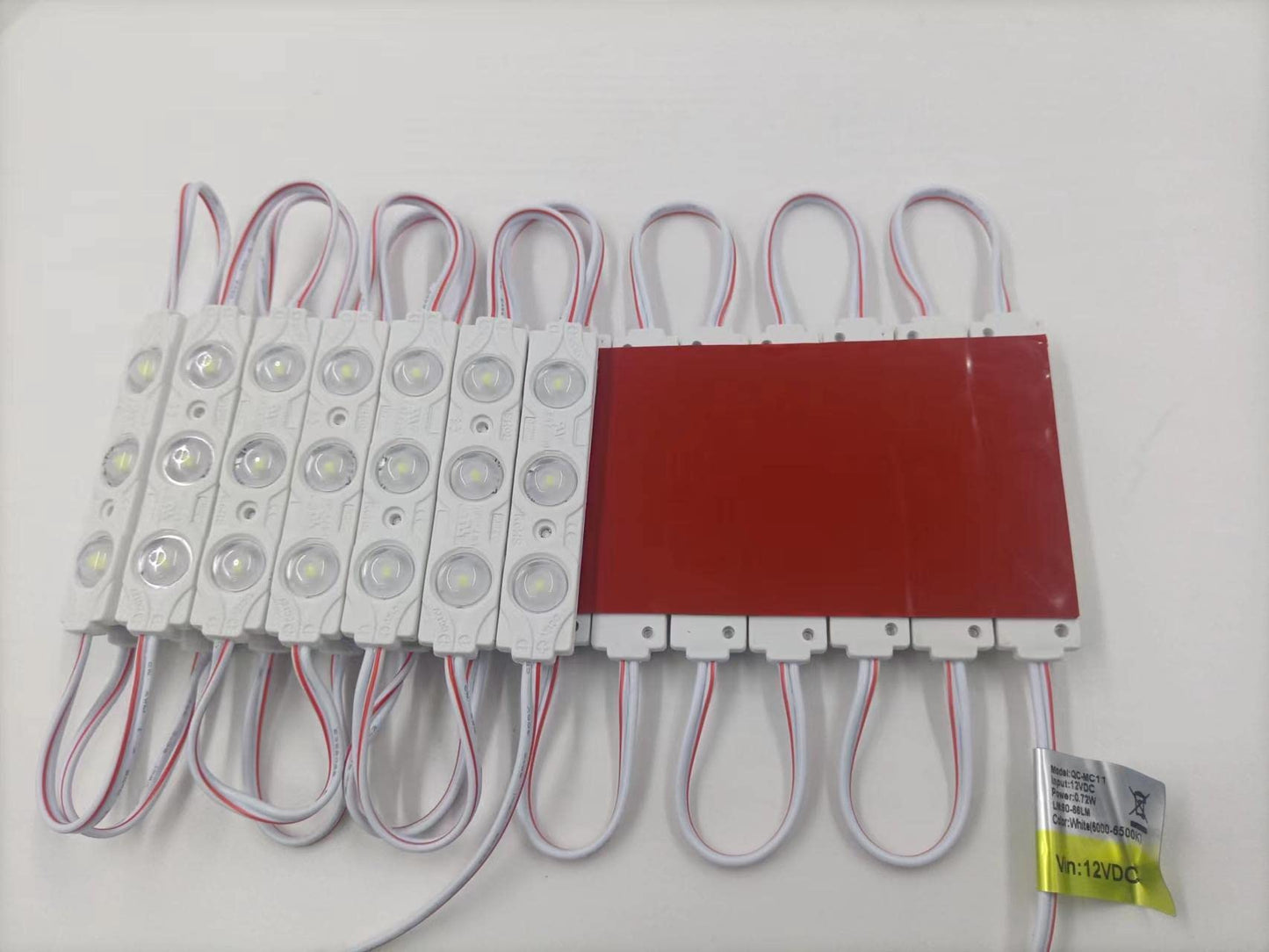 Q QINGCHEN 4000K LED Module DC12V 0.72W for Lightbox Letter Advertising Signs with Tape Adhesive Backside (200pcs Pack)