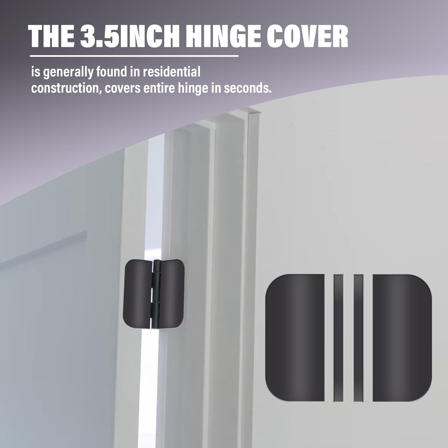 60 Pack 3.5" Magnetic Door Hinge Covers for Painting, Flexible Door Hinge Painting Covers fit for Average Residential Doors