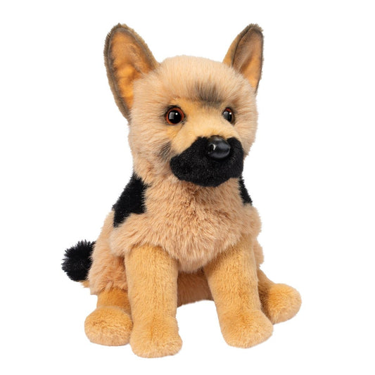 Douglas Steel German Shepherd Plush Stuffed Animal – Realistic Soft German Shepherd Dog Plush Toy for Kids & Dog Lovers, Floppy Puppy Plush, 12" (30 cm)