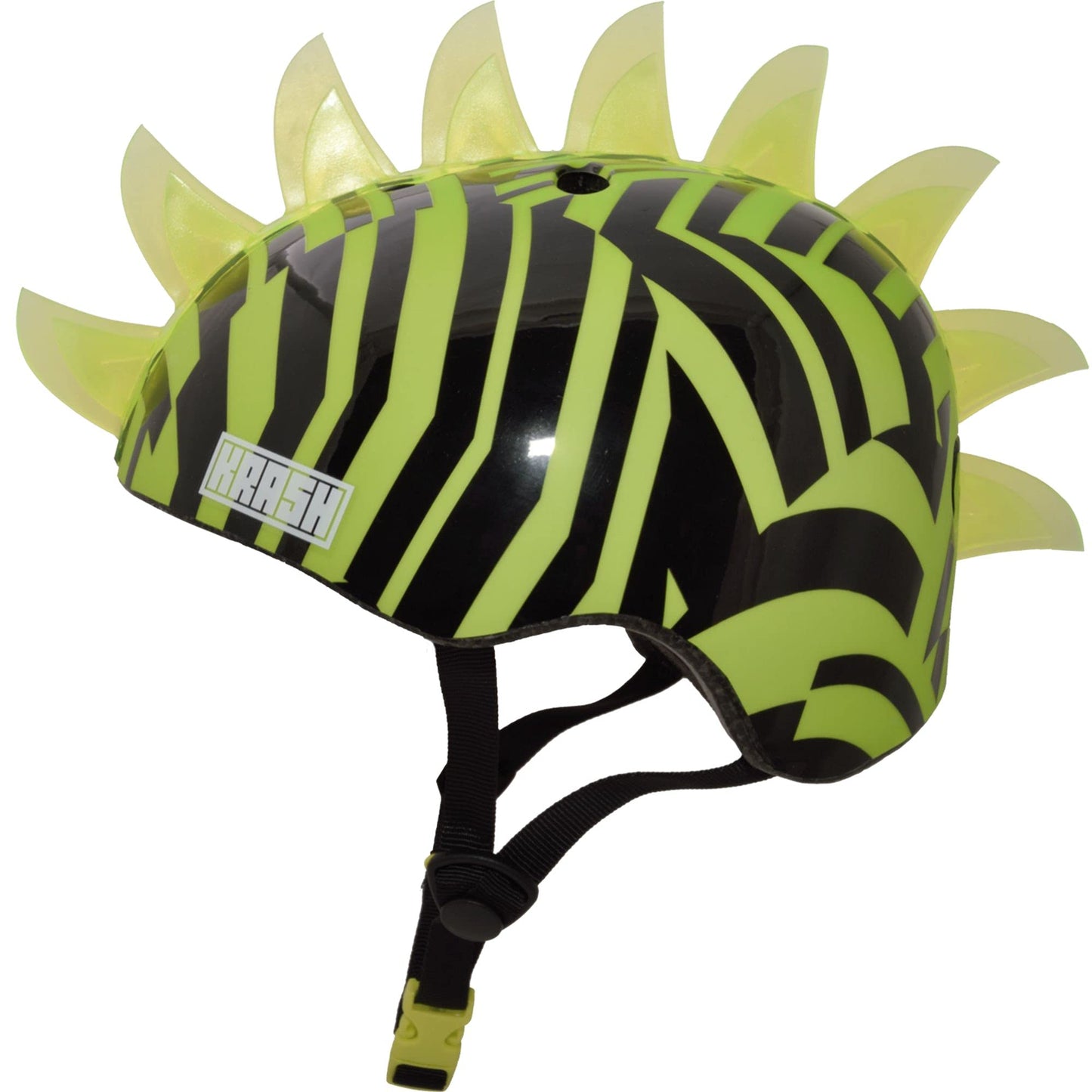 Krash unisex teen Krash Mohawk Bike Youth Helmet, Dazzle Green LED, One Size US