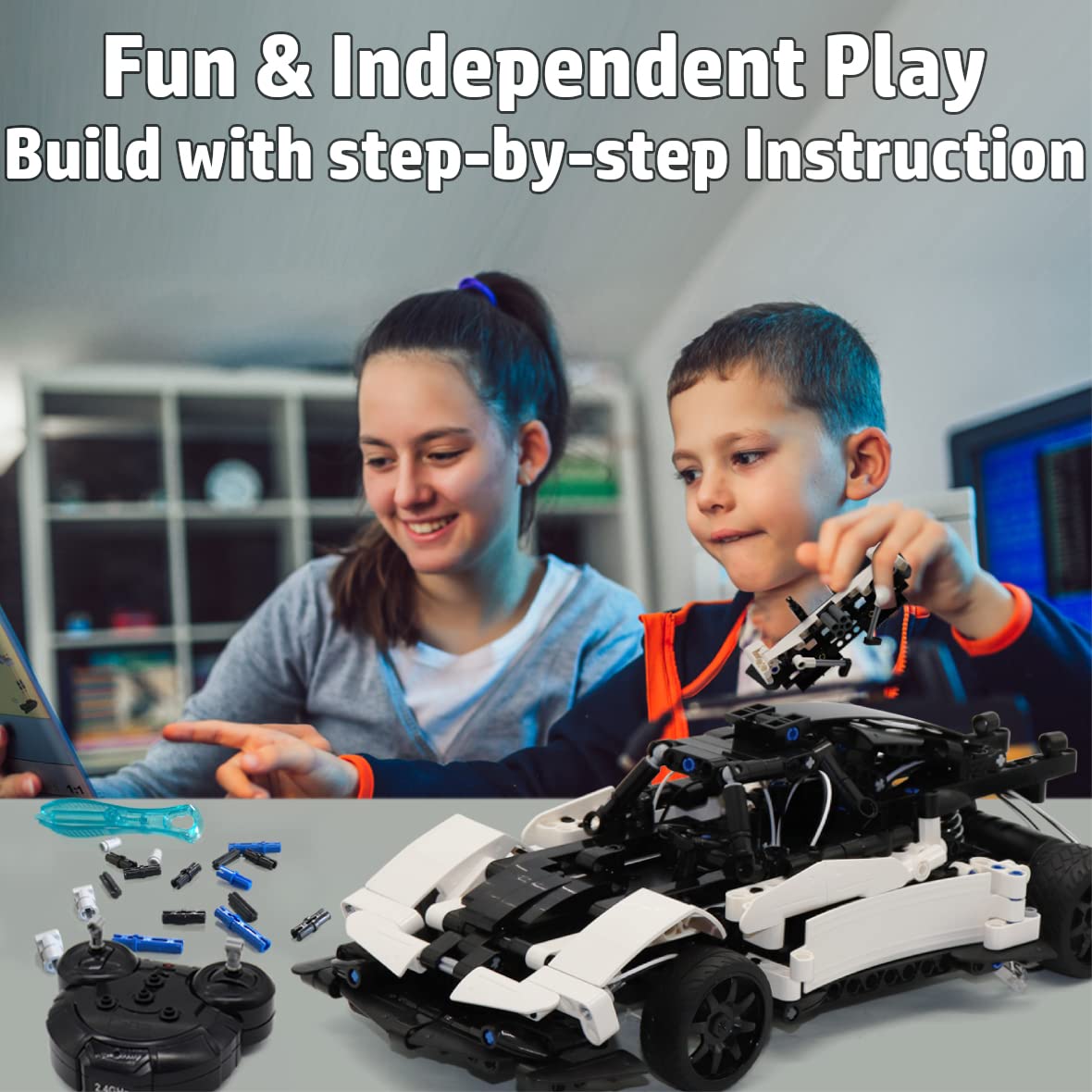 WisePlay Model Cars to Build for Adults and Kids 8-12 Year - STEM Projects for Kids Ages 12-16 Year - Build Your Own Remote Control Car - STEM Kits for Kids Age 12-14