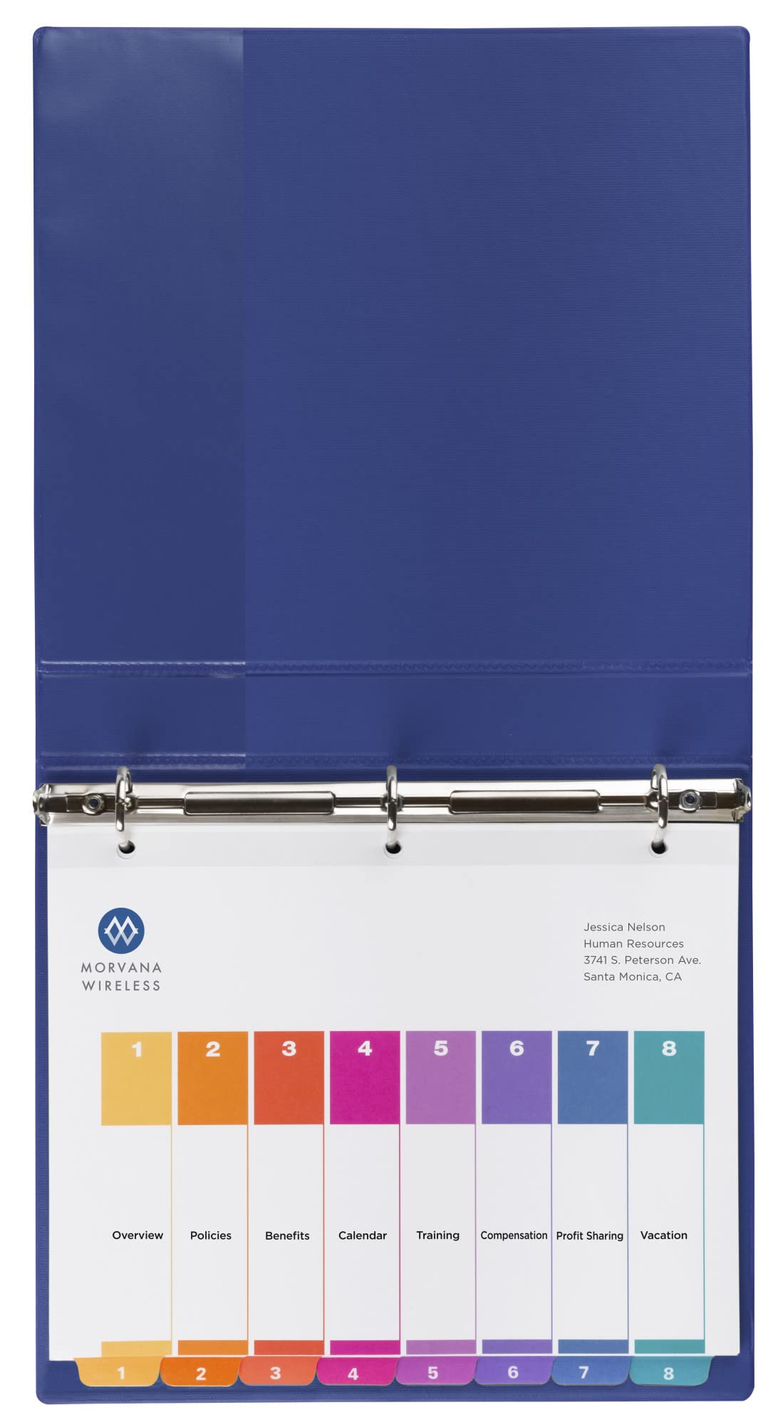 Avery 8 Tab Dividers for 3 Ring Binders, Customizable Table of Contents, Multicolor Tabs, 24 Sets (11168)