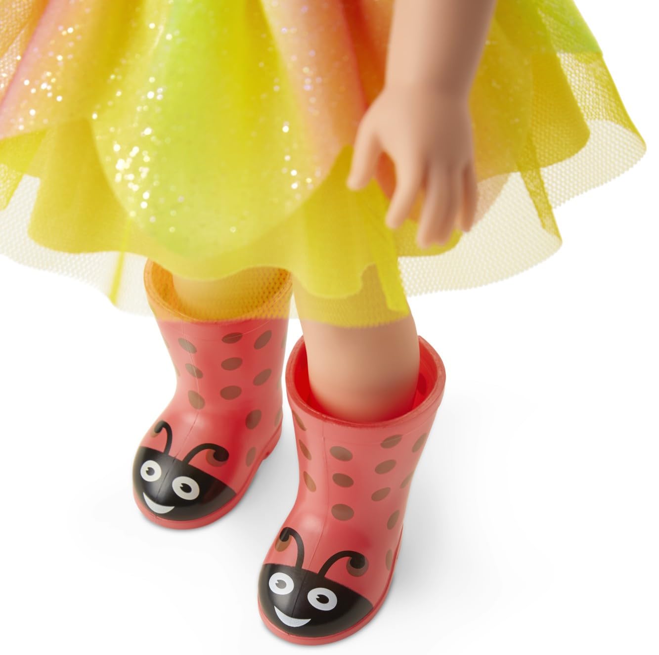 American Girl WellieWishers 14.5-inch Willa Doll with Coral Leotard, Mesh Skirt, Headband, and Boots, For Ages 4+