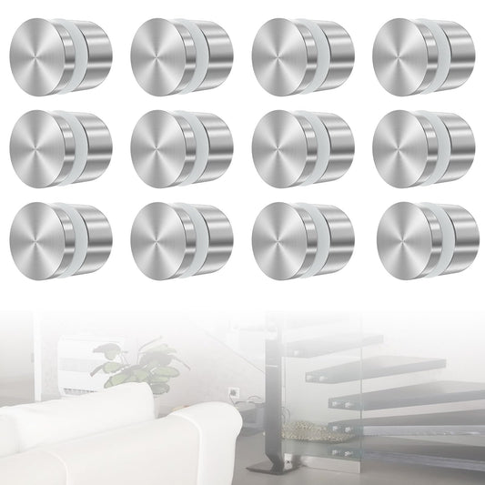 12 Pack 2"x2" Glass Railing Standoff Heavy Duty SS316 Glass Standoff Mounts Glass Standoff Nail for Balcony Stair Balustrade Glass