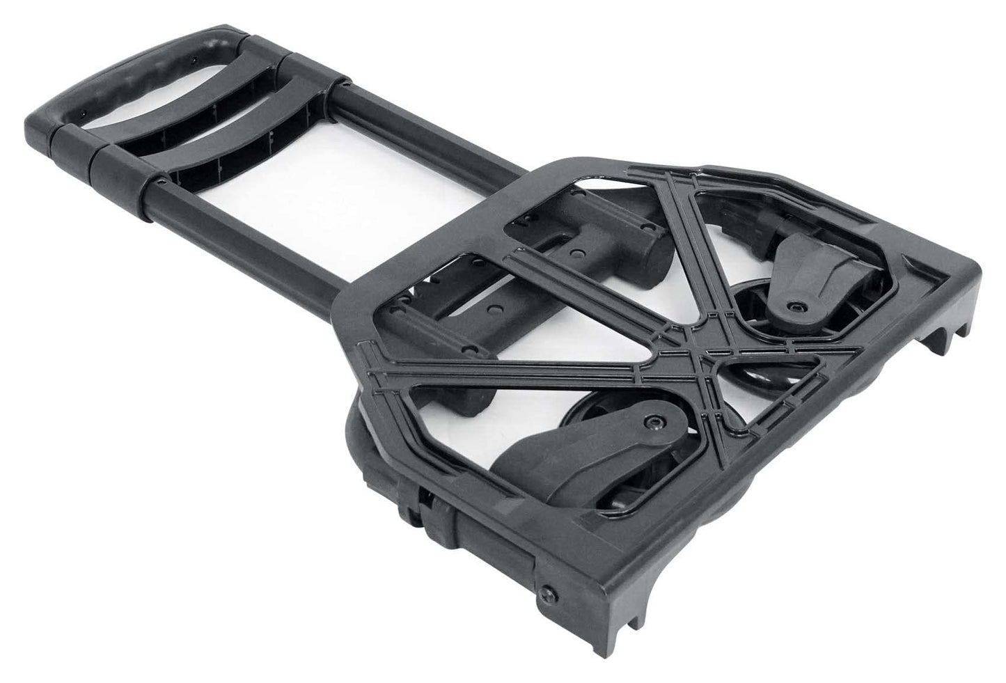 Rockville GigMate 154 lbs DJ/Musician Aluminum Trolley Hand Truck, Folds Flat, Large Rubber Wheels, Bungee Cord Included, Adjustable Height, for DJs and Musicians Transporting Gear