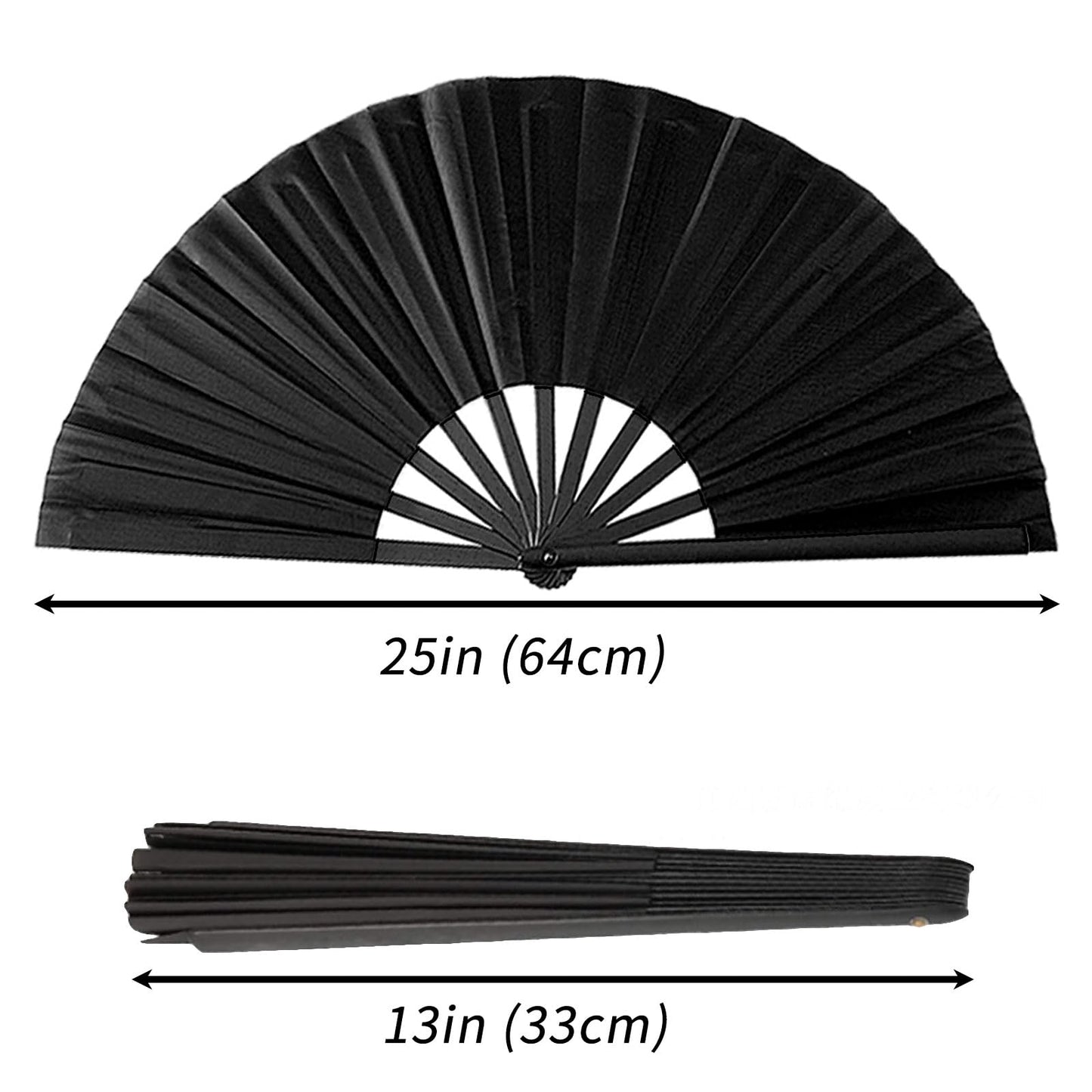 20 Pcs Hand Fans for Line Dancing Bulk, Chinese Kung Fu Tai Chi Hand Fans for Women Foldable for Festival Dance Party (Black)