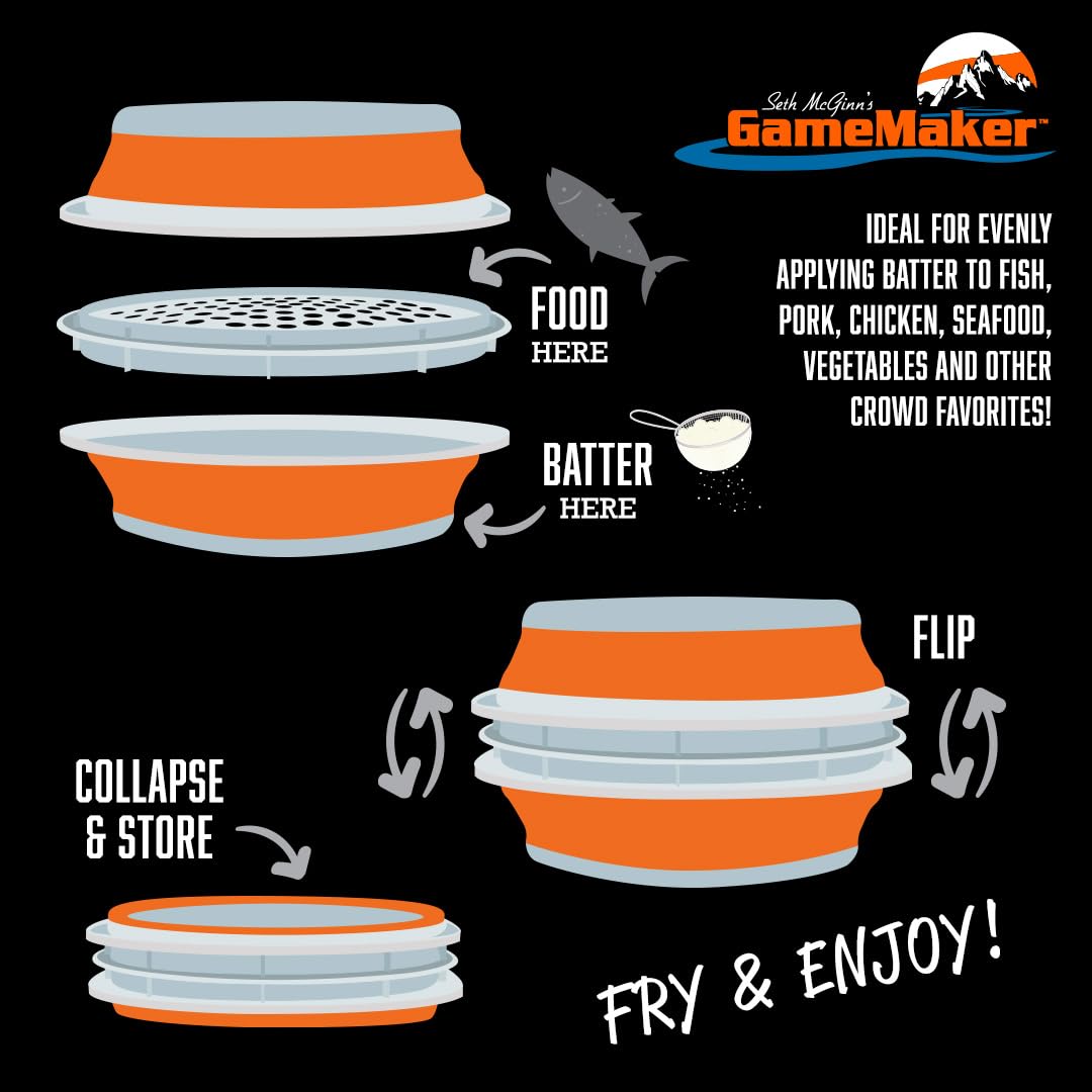CanCooker Batter Bowl XL: Collapsible, Mess-Free, Dishwasher and Microwave Safe, Chemical-Free in Vibrant Orange