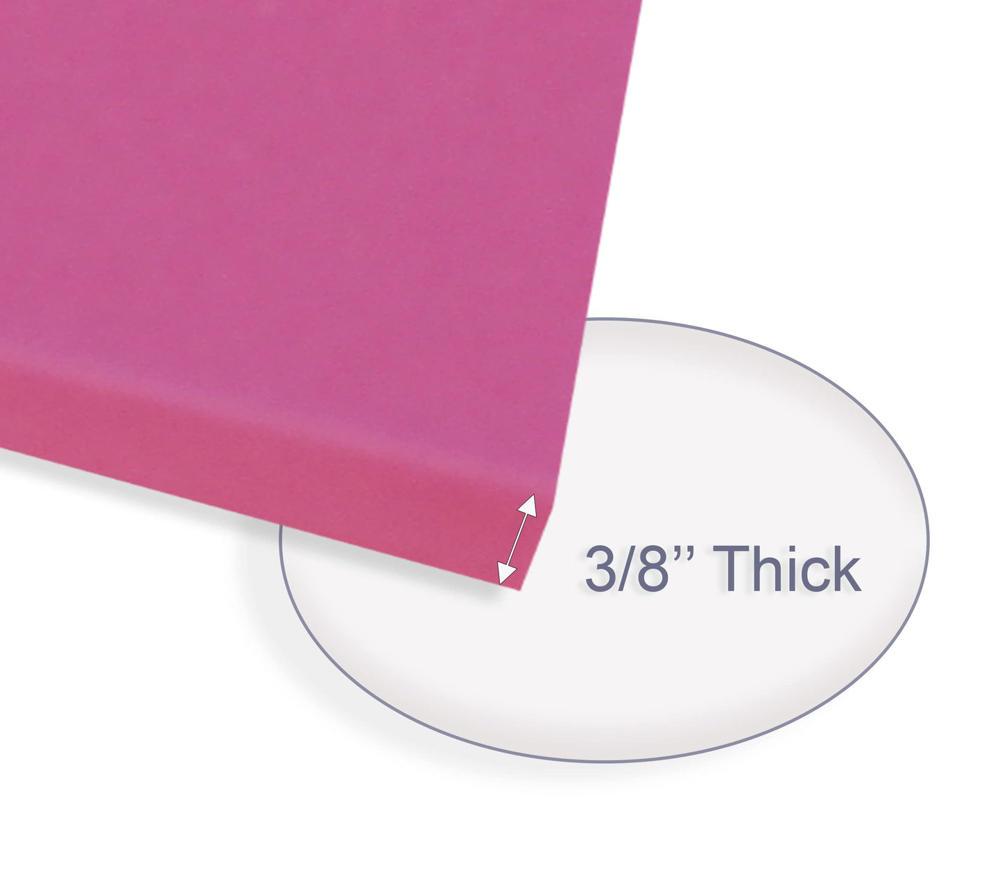 Rehabilitation Advantage Pink Memory Foam Padding, Self Adhesive, 24'' x 16'' x 3/8'', Set of 2