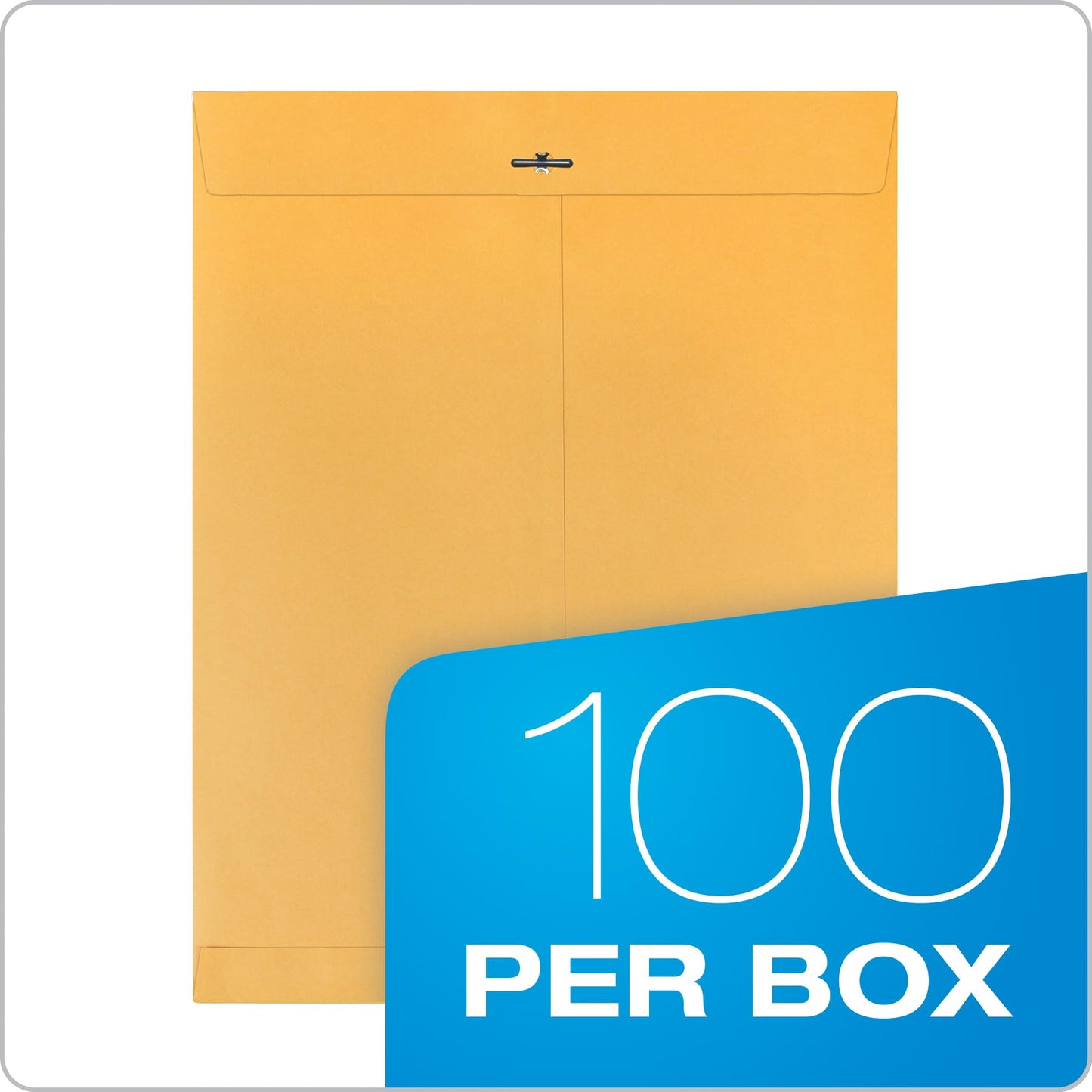 Quality Park Clasp Envelopes, 12 x 15-1/2 with Deeply Gummed Flaps for Permanent Secure Seal, Great for Filing, Storing or Organizing Documents, 28 lb. Brown Kraft, 100 per Box (QUA37910)