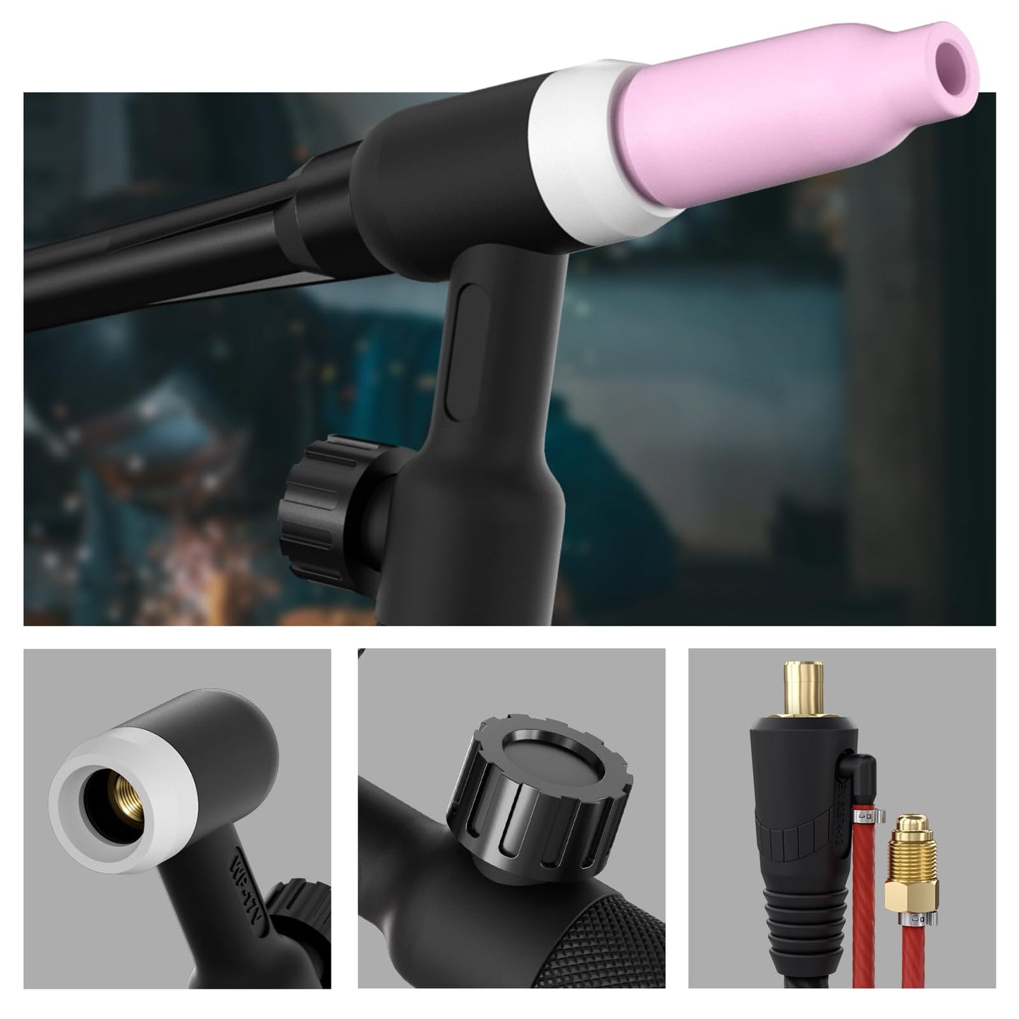 YESWELDER TIG Welding Torch WP-17V 13ft 150Amp Air Cooled Lift TIG Torch for YESWELDER MIG-205DS/MIG-250PRO Black Version MIG Welder/ARC-205DS Stick Welder