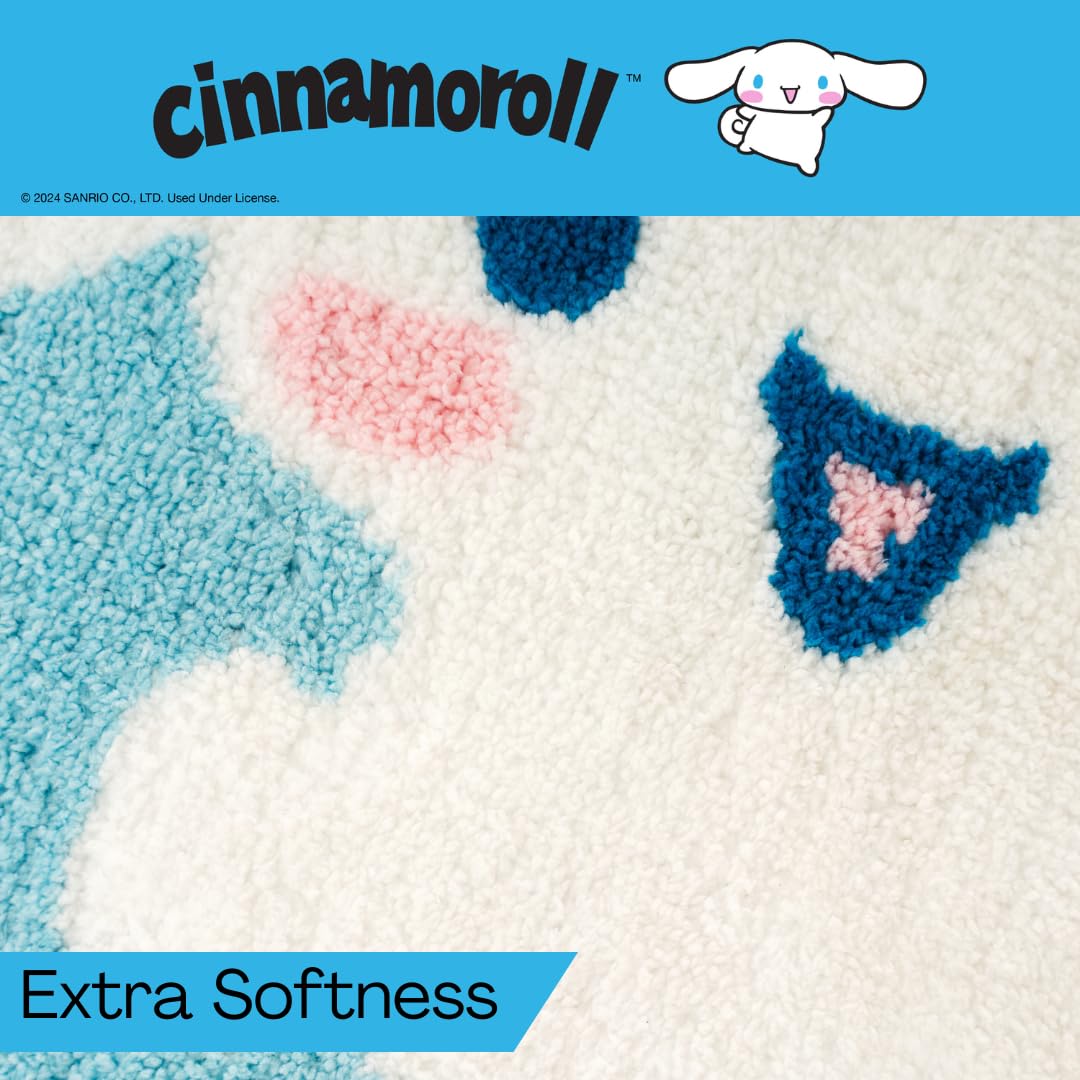 Collectibles Cinnamoroll Cotton Non Slip Plush Bathroom Mat Rug (Officially Licensed Product) by Franco