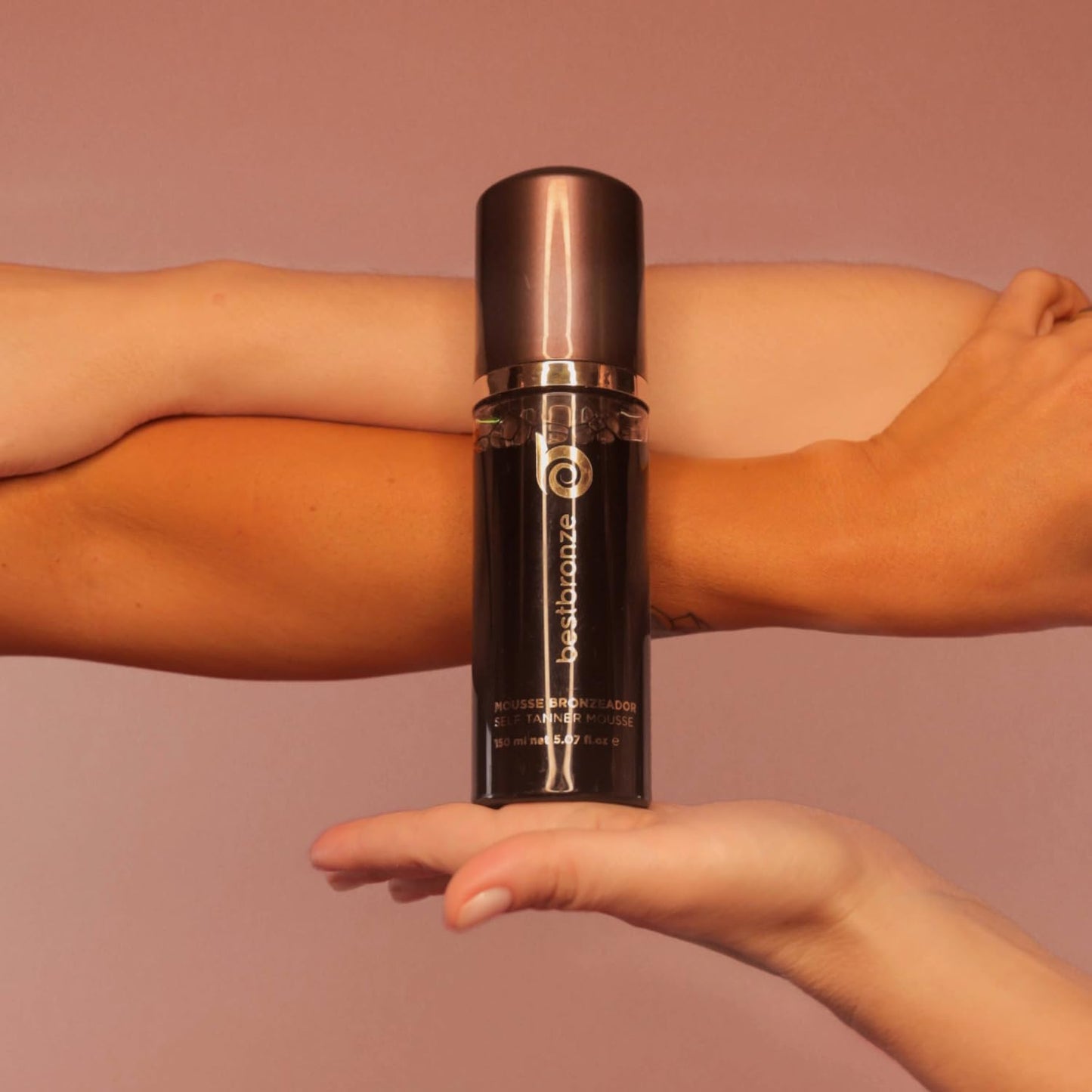 Best Bronze Tinted Self Tanner Kit Mousse with Mitt – Sunless Tanner Foam for Customizable Self Tan, Light to Dark Fake Tan – Vegan Tanning Mousse – Sunless Tanning Foam (5.07 Fl Oz & Mitt)