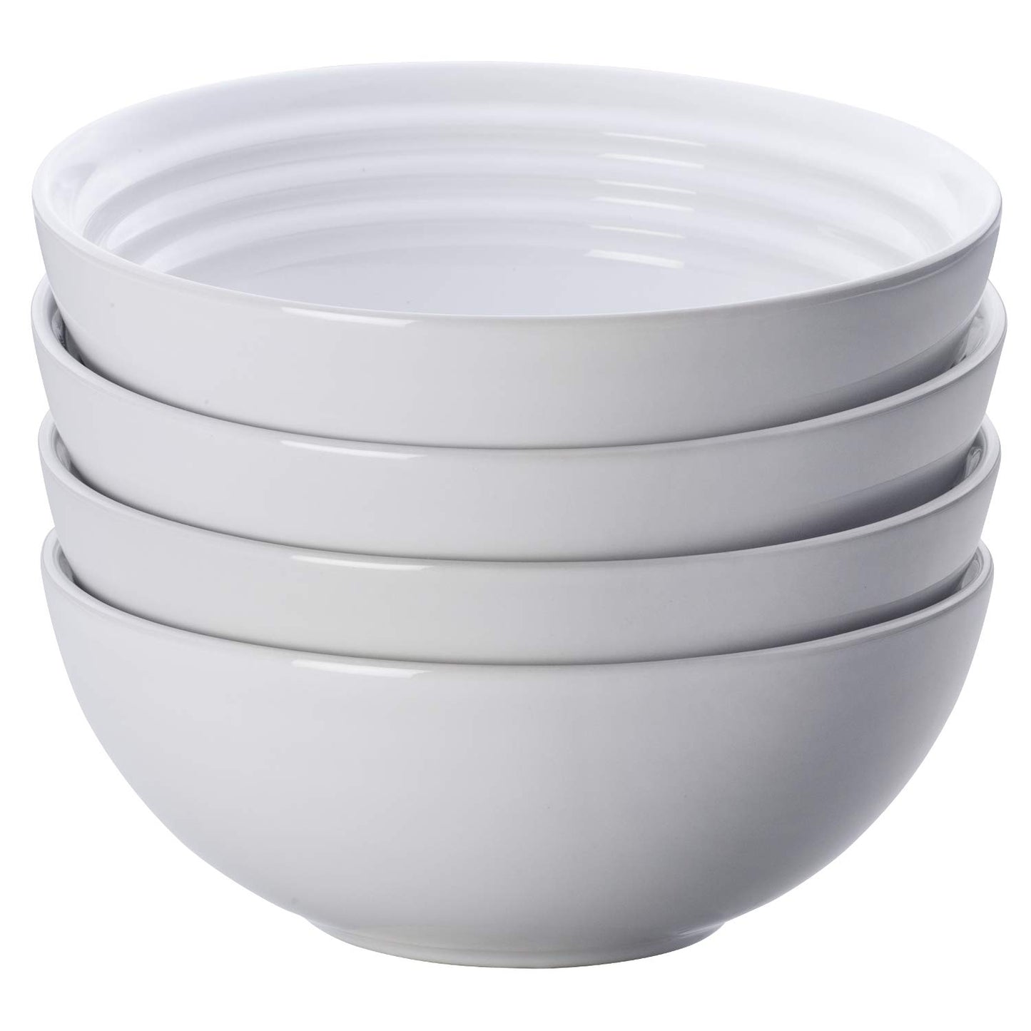 Le Creuset Stoneware Set of 4 Soup Bowls, 22 oz. (6.25") each, White
