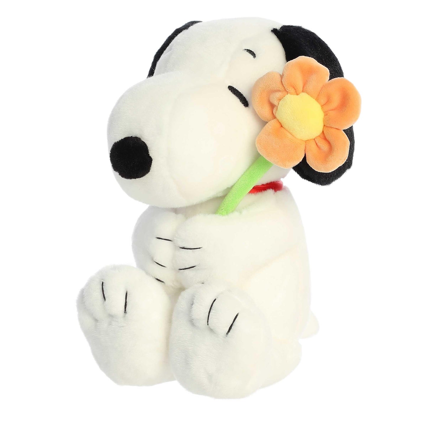 Aurora Timeless Peanuts Snoopy Stuffed Animal - Classic Characters - Lasting Memories - with Flower 11 Inches